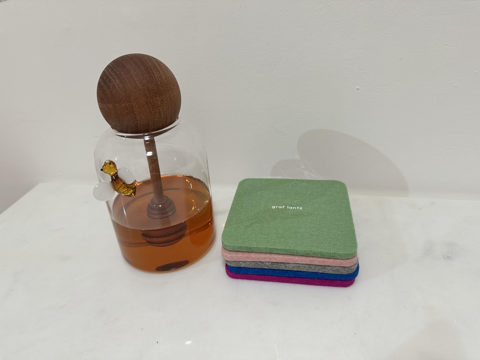 Graf Lantz - Bierfilzl Merino Wool Square Coasters Set of 4 - Sage (4