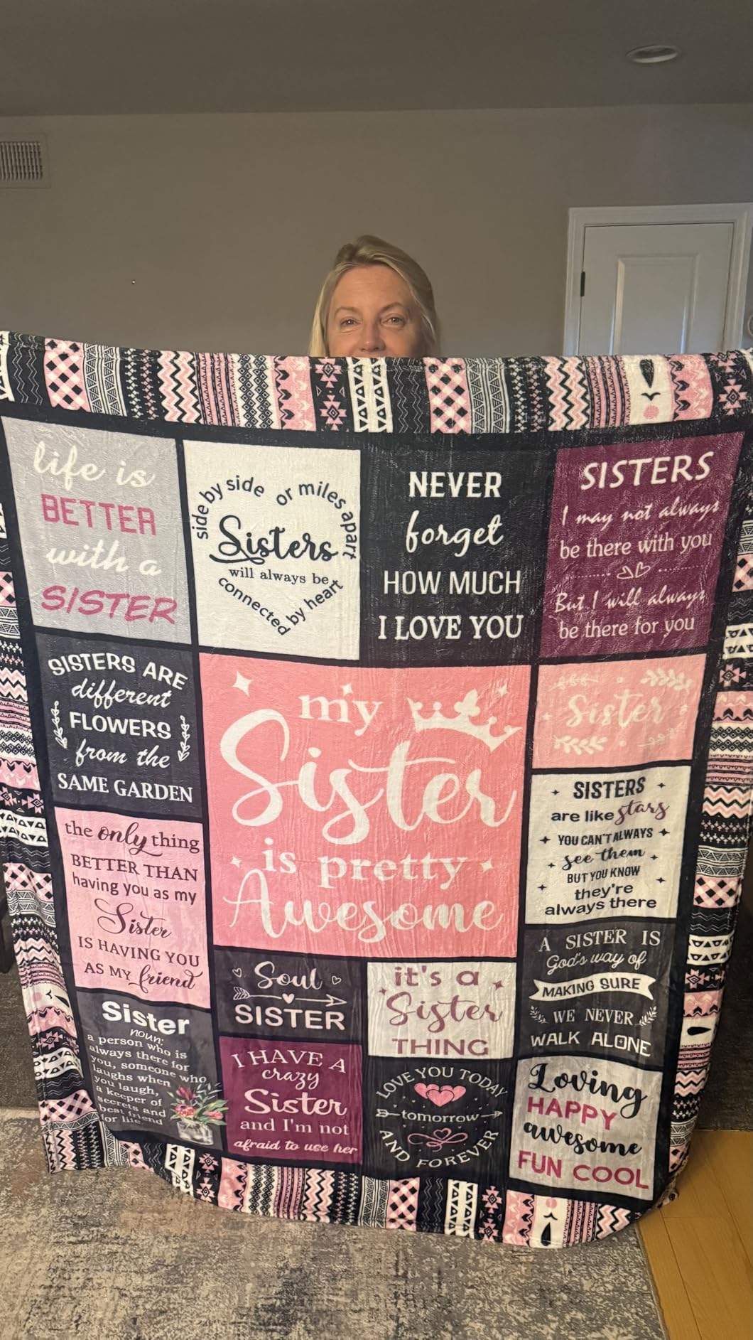 Sister Gifts from Sis, Sisters Birthday Gift Idea, Best Sister Ever Gift for Women, Birthday Gifts for Sisters, Sis Soft Throw Blanket 60