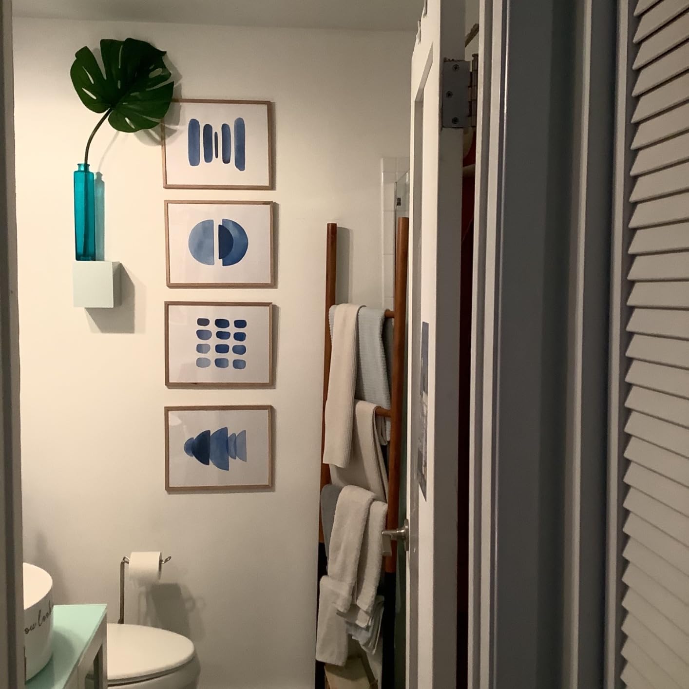 HAUS AND HUES Geometric Wall Art Prints Set of 4 – Modern Abstract Art Posters, Contemporary Wall Decor, Blue Aesthetic Artwork for Dorm or Home (Unframed, 11x14) Customer Review HAUS AND HUES Geometric Wall Art Prints Set of 4 – Modern Abstract Art Posters, Contemporary Wall Decor, Blue Aesthetic Artwork for Dorm or Home (Unframed, 11x14) - Customer Photo 3