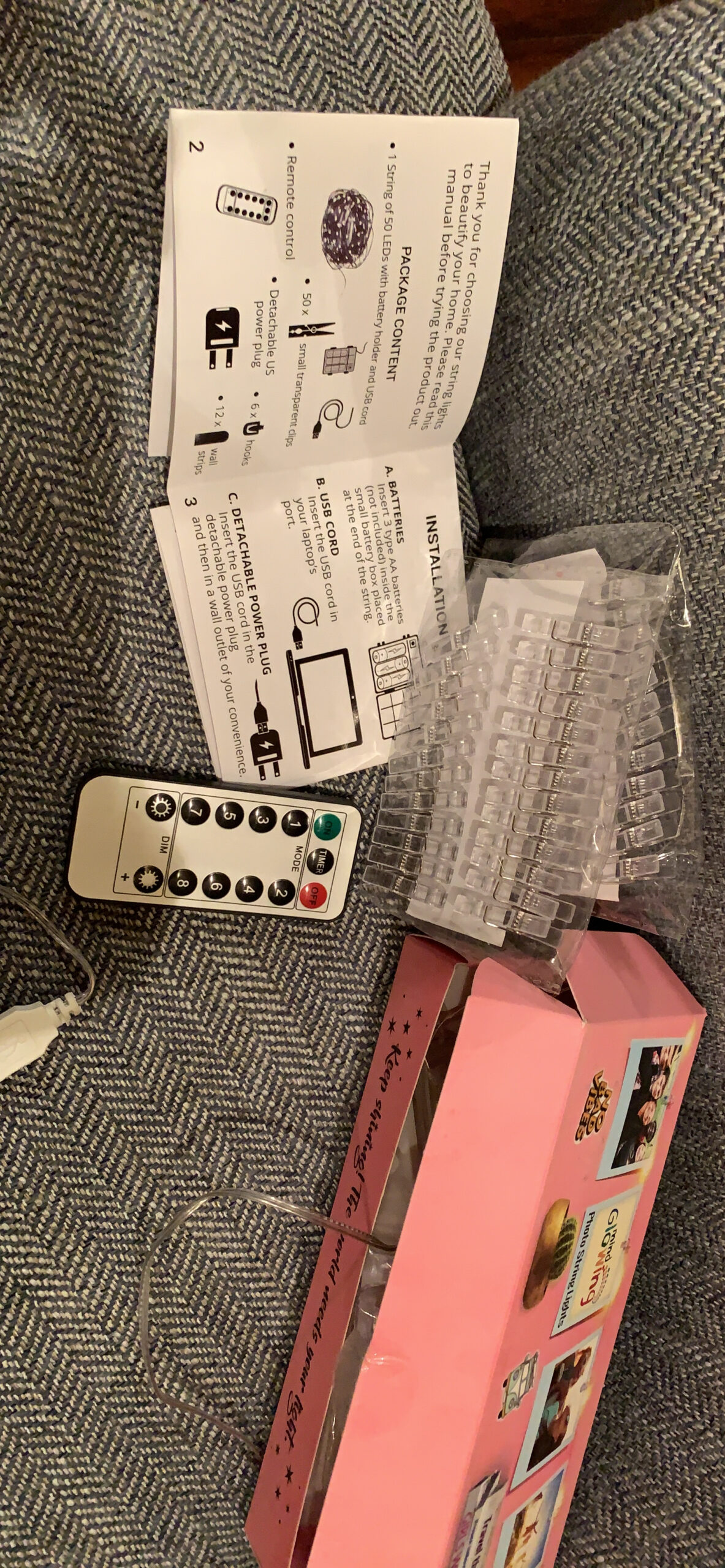 Mind-Glowing Photo Clips String Light - Dreamy Fairy Lights with Clips - Stocking Stuffers for Teen Girls 2025 - Trendy Stuff Room Decor - Christmas Gift for Any Year Old Tween Girl (100 LED, 33 ft) - Customer Photo 2