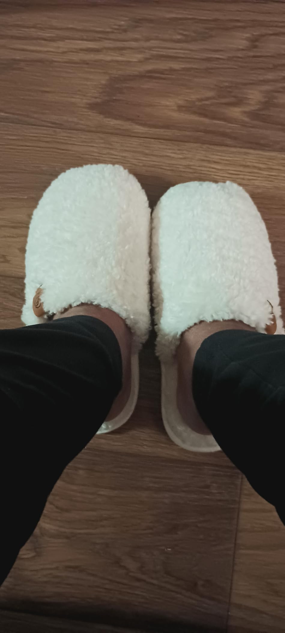 EverFoams Women's Fuzzy Slip-on Slippers Warm Cozy Soft Lightweight Memory Foam Indoor House Shoes - Customer Photo 2
