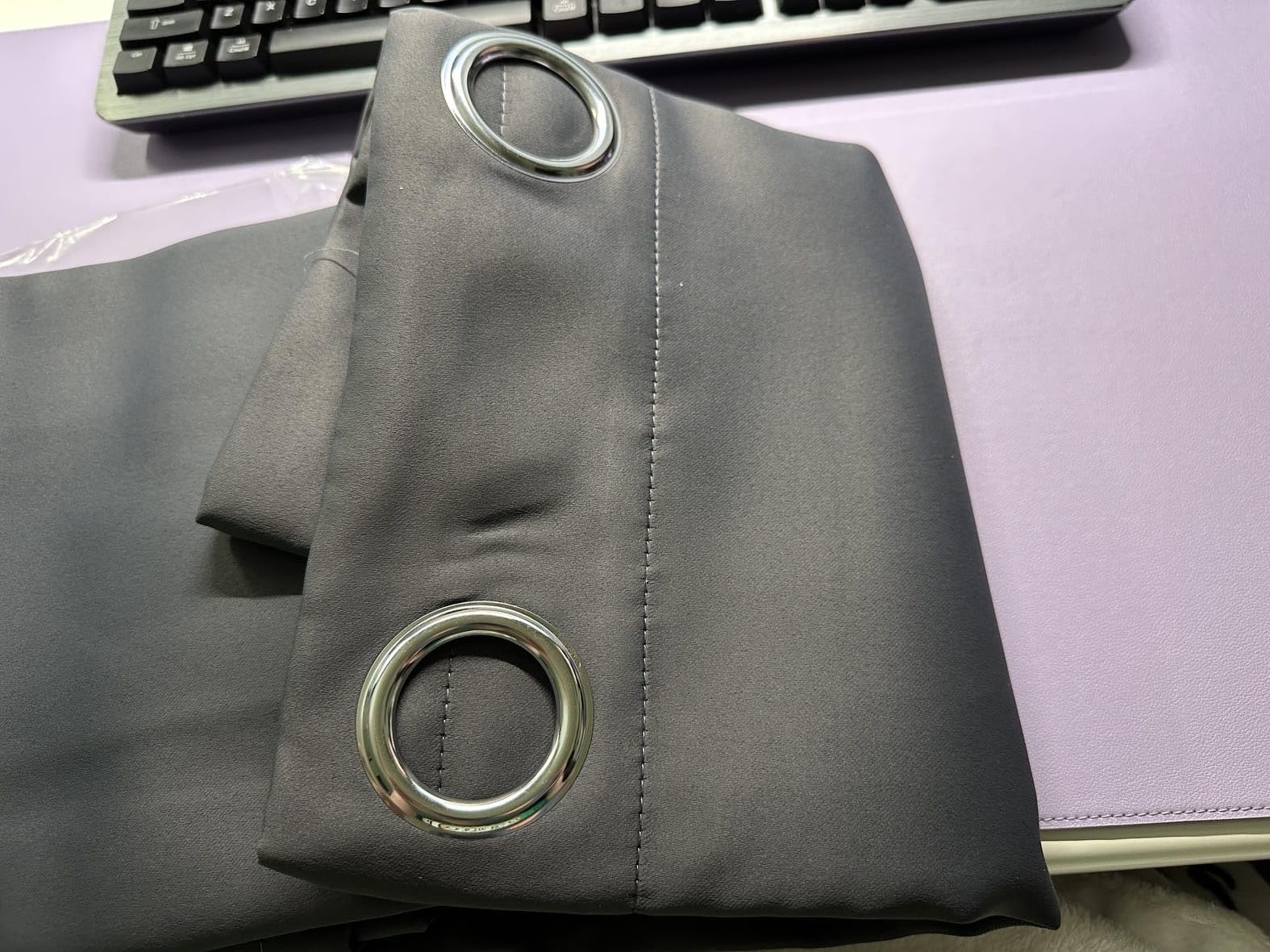 LUX Décor Premium Blackout Curtains 63 Inch Length Long 2 Panels Set - Thermal Insulated Room Darkening Curtains for Bedroom Window - Grommet Drapes - 42