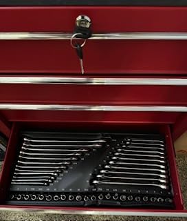 TUFFIOM 5-Drawer Rolling Tool Chest w/Drawers & Lock, Tool Storage Cabinet with Lockable Wheels, Top Cushion & Drawer Liners, Tool Organizer Box for Garage, Warehouse & Repair Sho Customer Review TUFFIOM 5-Drawer Rolling Tool Chest w/Drawers & Lock, Tool Storage Cabinet with Lockable Wheels, Top Cushion & Drawer Liners, Tool Organizer Box for Garage, Warehouse & Repair Sho - Customer Photo 3