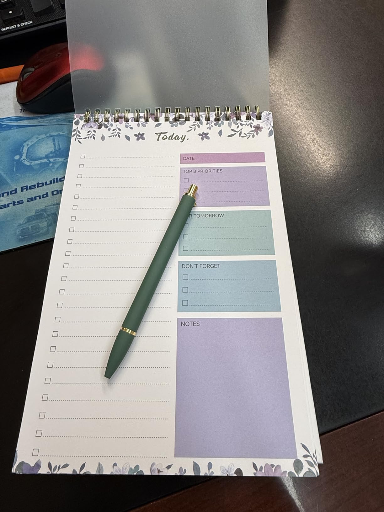 To Do List Pad - To Do List Notebook for Work with 52 Sheets, Undated Daily Planner Perfect for Daily Tasks and Goal Setting, To Do List Notepad Suitable for Office, Home and School-Nature - Customer Photo 1