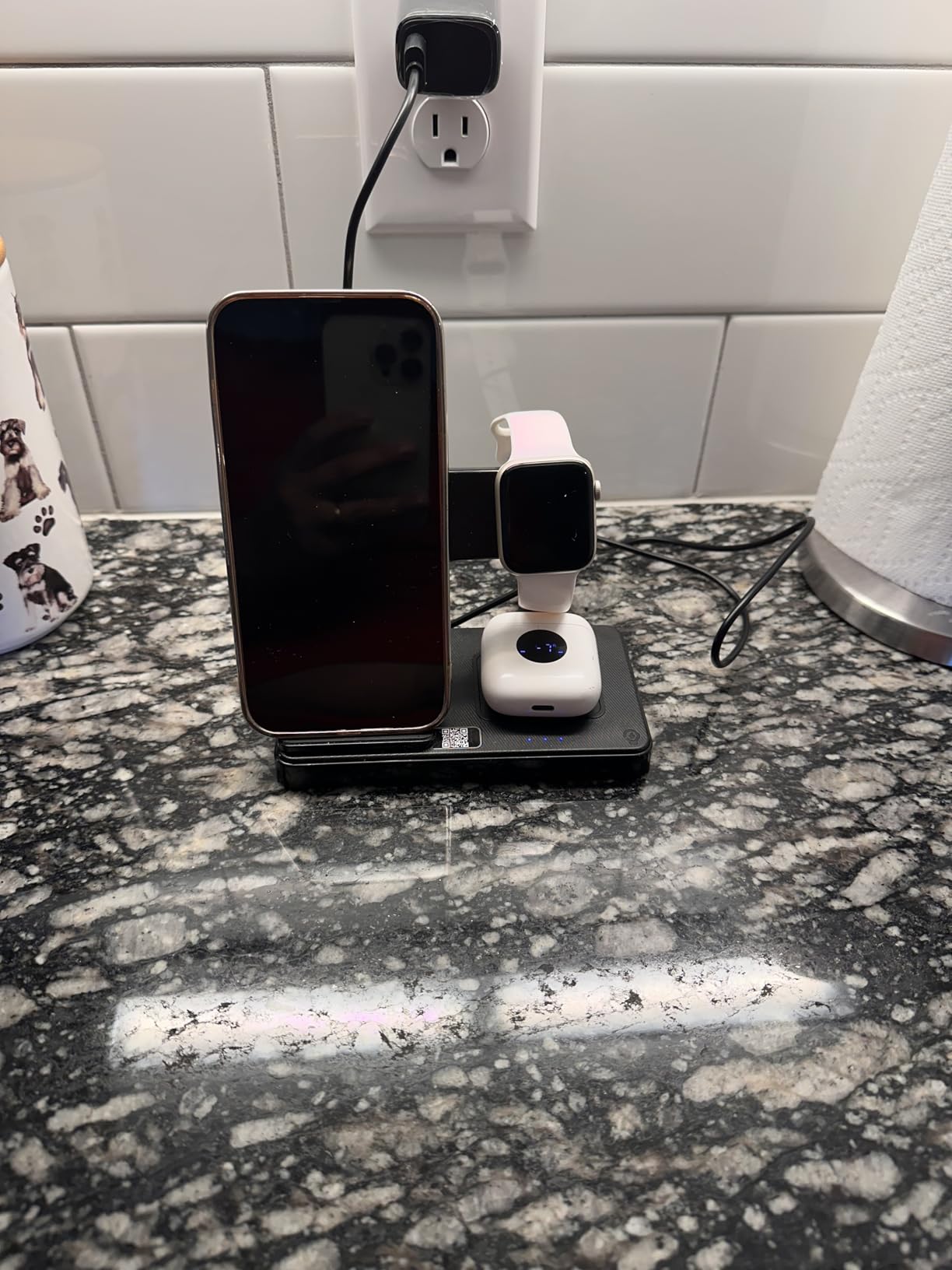 Wireless Charger iPhone Charging Station: 3 in 1 Charger Stand Multiple Devices for Apple - iPhone 17 16e 16 15 14 Pro Max 13 12 11 - Watch 10 9 8 7 6 5 4 3 2 SE and Ultra Series - Airpods 4 3 Pro - Customer Photo 2