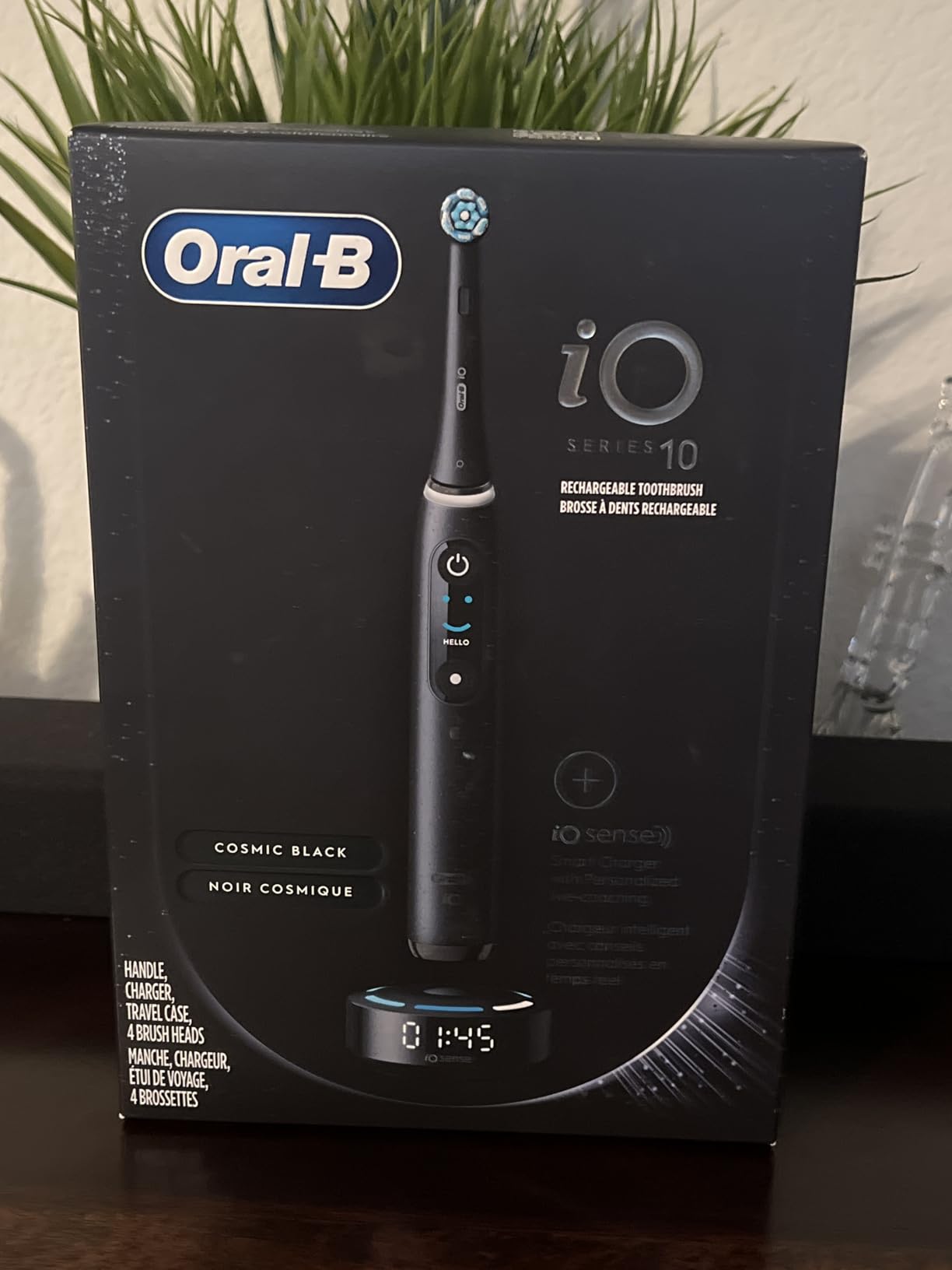 Oral-B iO Series 10 Rechargeable Electric Toothbrush with Visible Pressure Sensor to Protect Gums, 2 Min Timer, 7 Cleaning Settings, 4 Replacement Toothbrush Heads, and Charging Travel Case, Black - Customer Photo 2