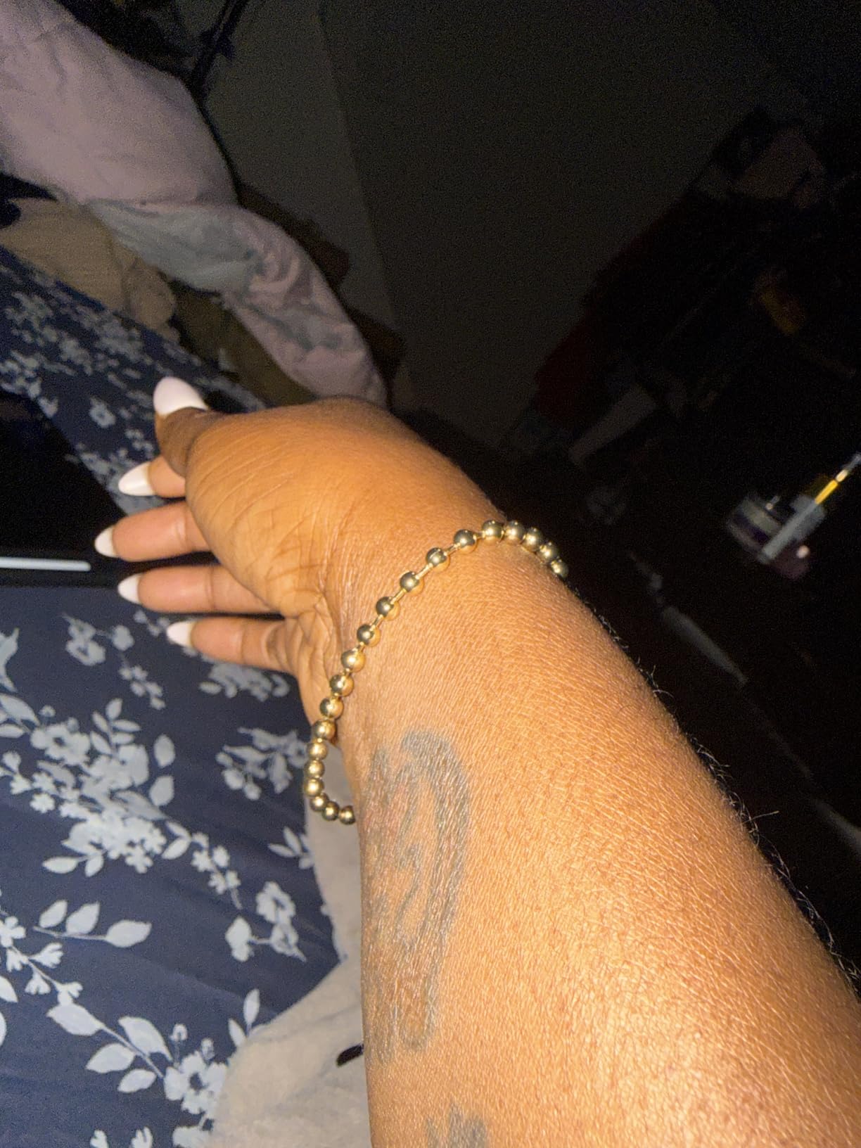 Gold Bracelets for Women Non Tainish, Dainty Thick Bracelets Stack for Women Trendy, Chunky Gold Plated Cuff Stackable Bracelets With Beaded Cuban Paperclip Snake Rope Bangle Hand Chain Jewelry Gifts - Customer Photo 2