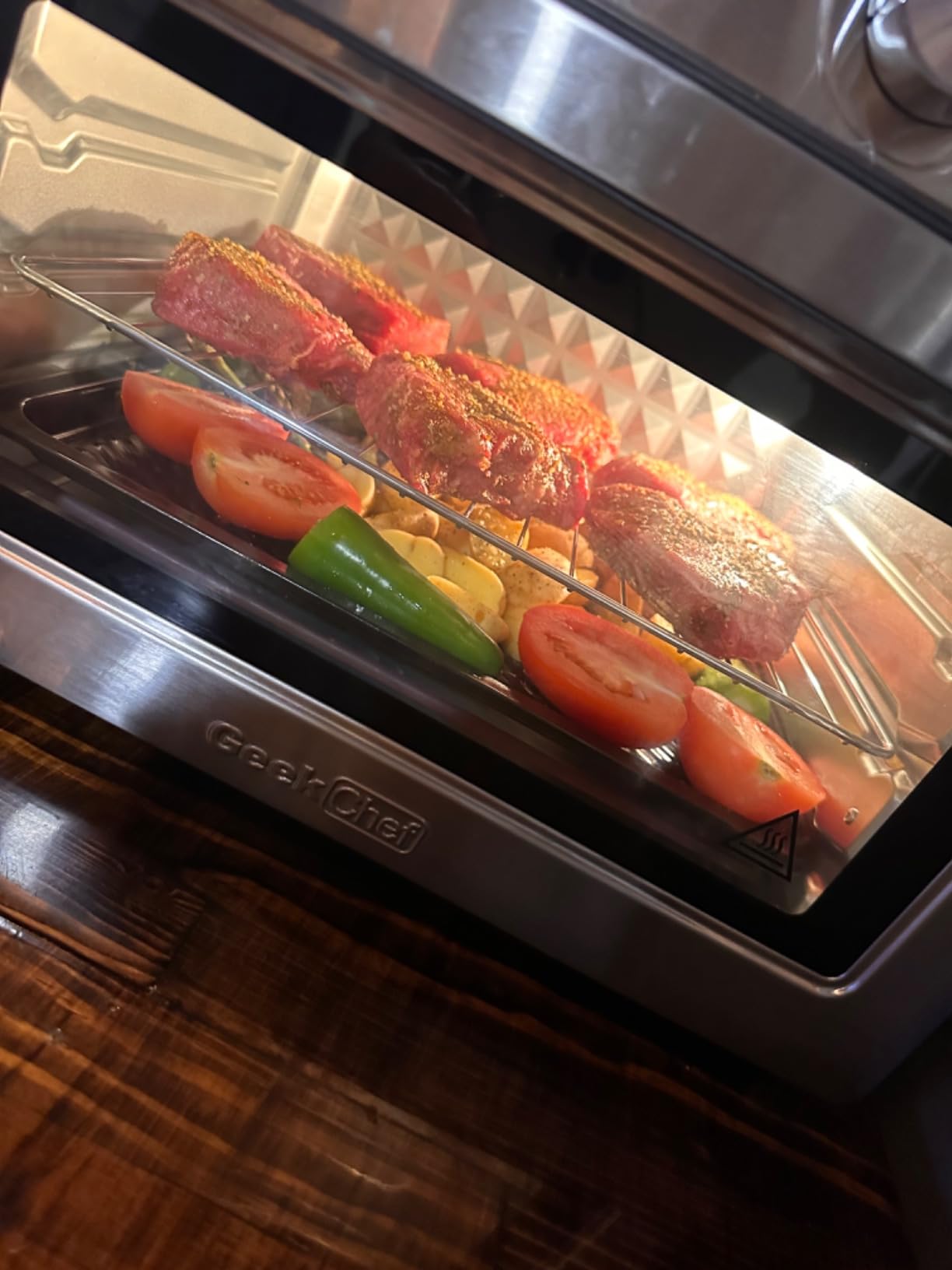 Air Fryer, Geek Chef Convection Air Fryer Toaster Oven, 4 Slice Toaster Airfryer Countertop Ovens, Electric Hot Ovens Oilless Cooker, Accessories & E-Recipes Included, ETL Listed, 16QT Customer Review Air Fryer, Geek Chef Convection Air Fryer Toaster Oven, 4 Slice Toaster Airfryer Countertop Ovens, Electric Hot Ovens Oilless Cooker, Accessories & E-Recipes Included, ETL Listed, 16QT - Customer Photo 1