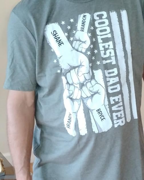 Personalized Shirt for Dad Shirt with Kids, Gifts for Dad Papa Shirts, Fathers Day Birthday Gifts, Gifts for Men Shirt - Customer Photo 1