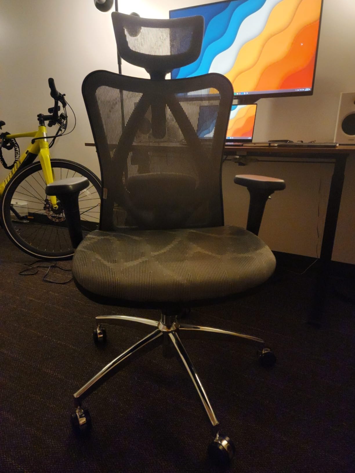 SIHOO M57 Ergonomic Office Chair with 3 Way Armrests Lumbar Support and Adjustable Headrest High Back Tilt Function Light Grey, M57-M114 - Customer Photo 1