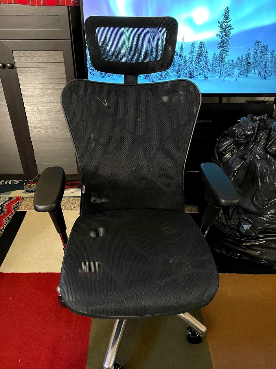 SIHOO M57 Ergonomic Office Chair with 3 Way Armrests Lumbar Support and Adjustable Headrest High Back Tilt Function Light Grey, M57-M114 - Customer Photo 2