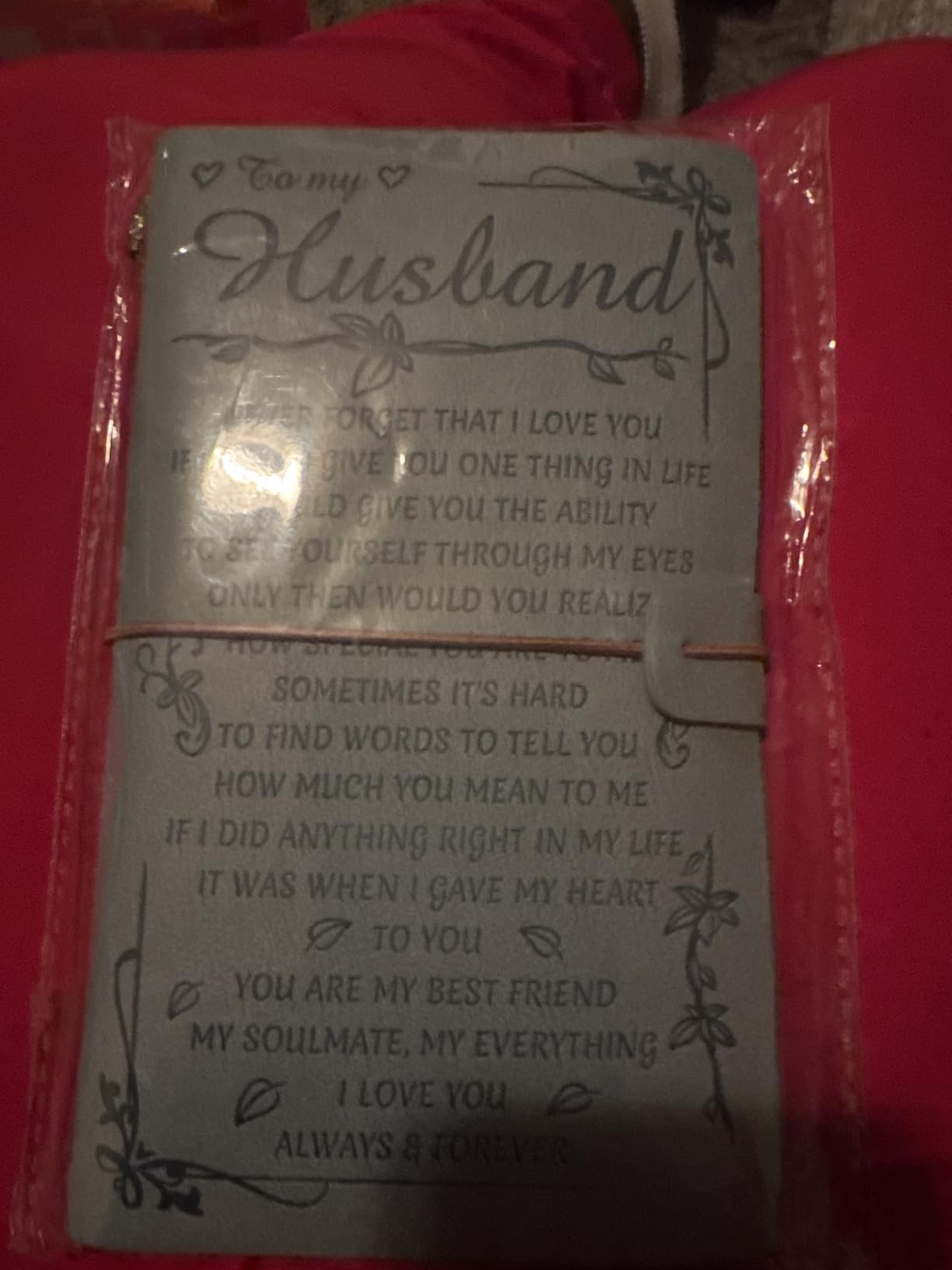 PRSTENLY Gifts for Husband Leather Journal, Husband Birthday Gift To My Husband Gifts 140 Page Refillable Notebooks, Fathers Day Anniversary Wedding Christmas Valentines Day Gifts for Him Men Husband - Customer Photo 2