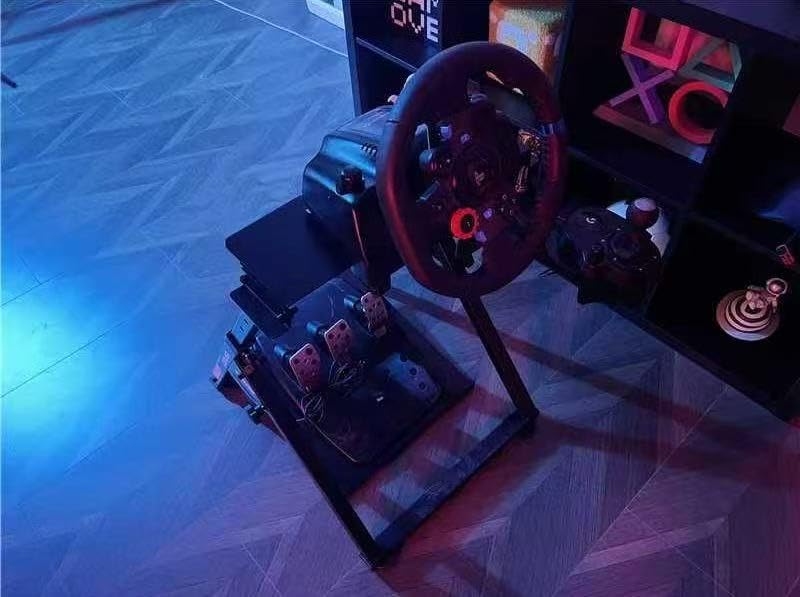 GTPLAYER Sim Racing Wheel Stand Simulator Cockpit Wheel Stand Racing Steering Shifter Mount fit for Logitech G25 G27 G29 G920 G923 Thrustmaster T330TS Gaming Stand Wheel Pedals NOT Included, Black - Customer Photo 1