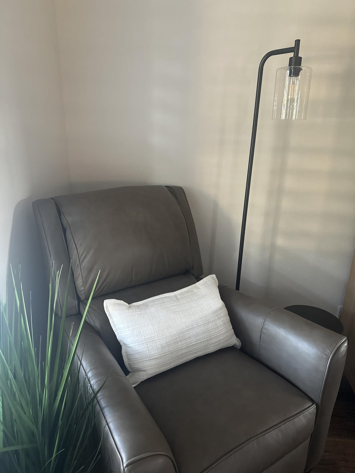 Industrial Floor Lamp with Glass Shade - Black, LED Bulbs, Foot Pedal Switch, Easy Assembly Customer Review Industrial Floor Lamp with Glass Shade - Black, LED Bulbs, Foot Pedal Switch, Easy Assembly - Customer Photo 1