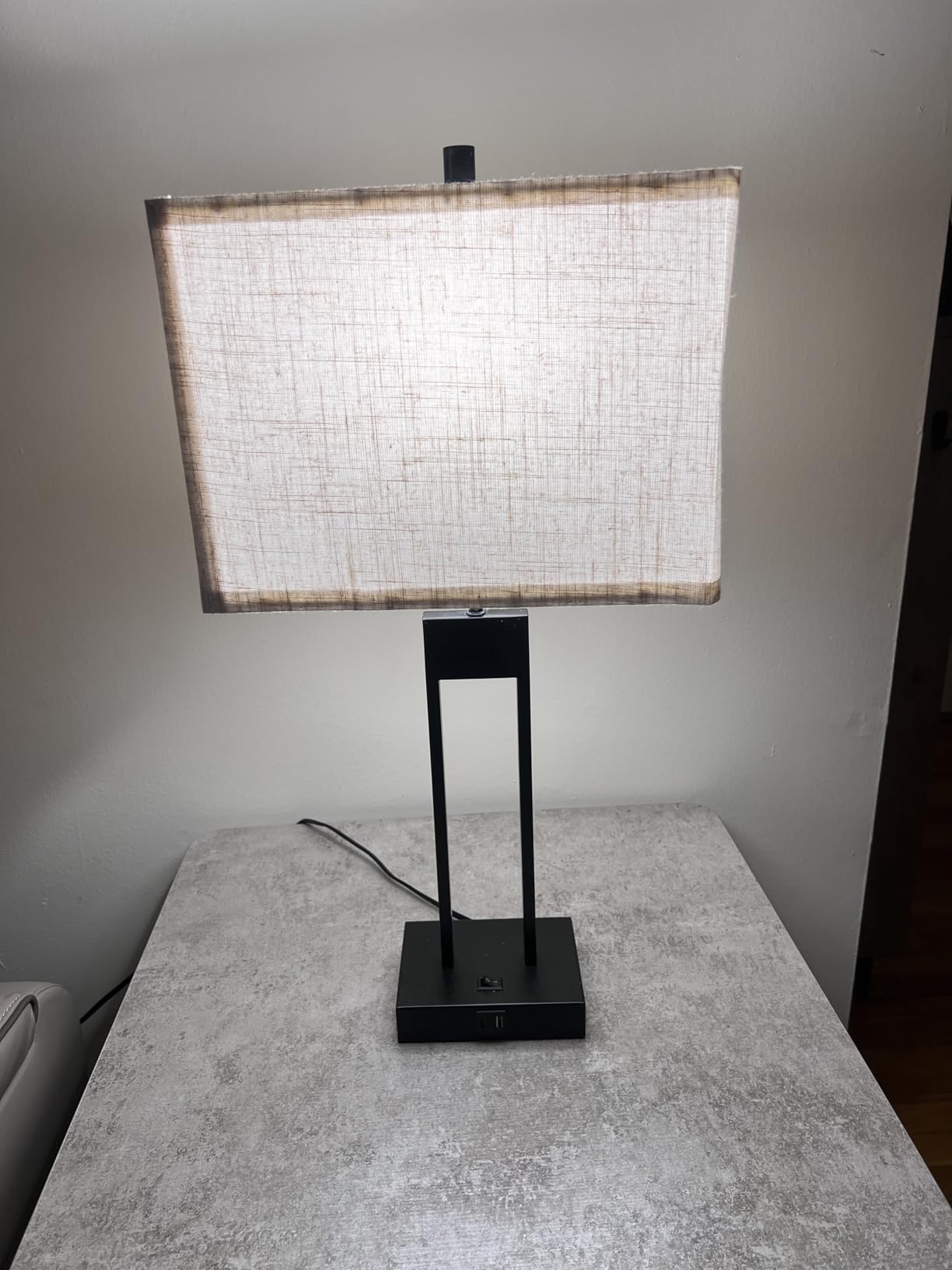 25.5'' Nightstand Table Lamps for Bedrooms Set of 2, Bedside Lamp with USB C+A, 3 Colors Changeable Living Room Lamps for End Tables, Modern Night Stand Lamps for Bed Side Guest Room Office Reading Customer Review 25.5'' Nightstand Table Lamps for Bedrooms Set of 2, Bedside Lamp with USB C+A, 3 Colors Changeable Living Room Lamps for End Tables, Modern Night Stand Lamps for Bed Side Guest Room Office Reading - Customer Photo 2