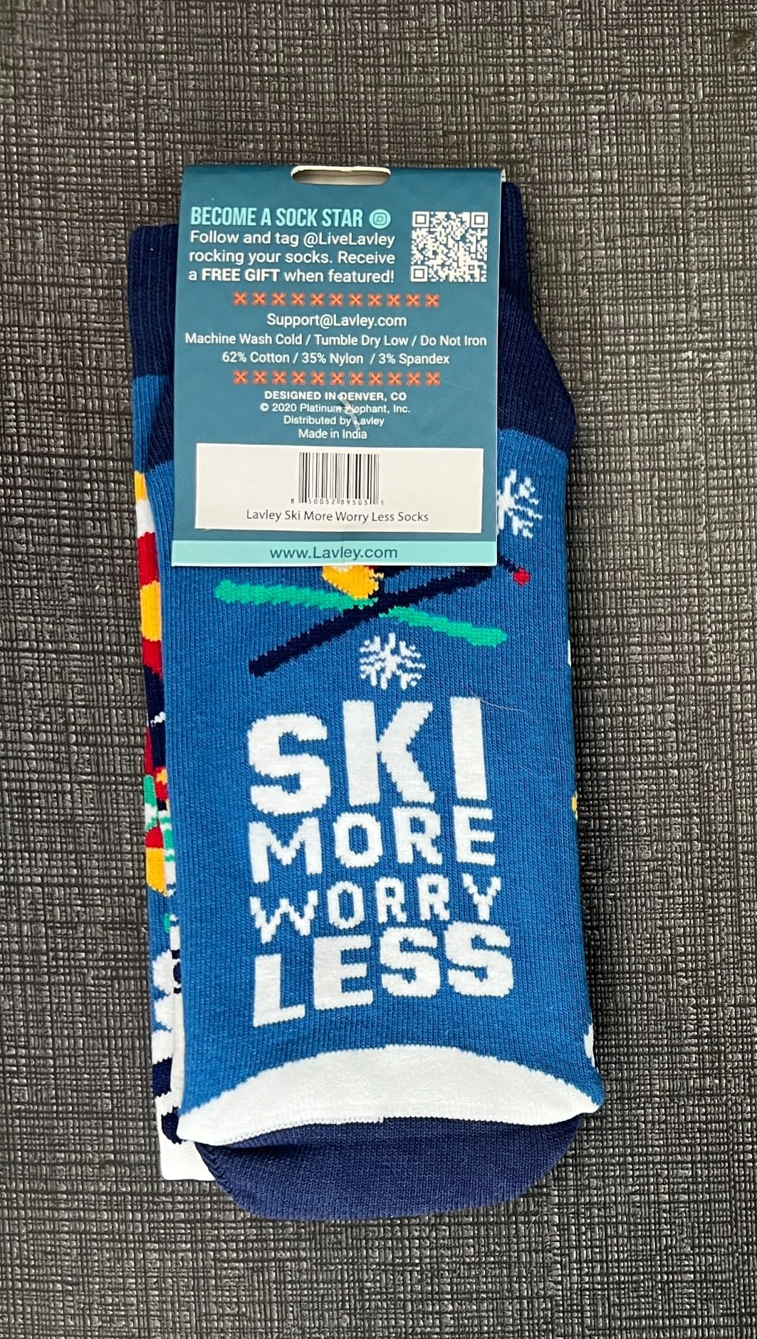 Lavley Ski Socks - Funny socks for skiers and snowboarders - Unisex novelty gift - Great for birthdays or holidays - Customer Photo 1