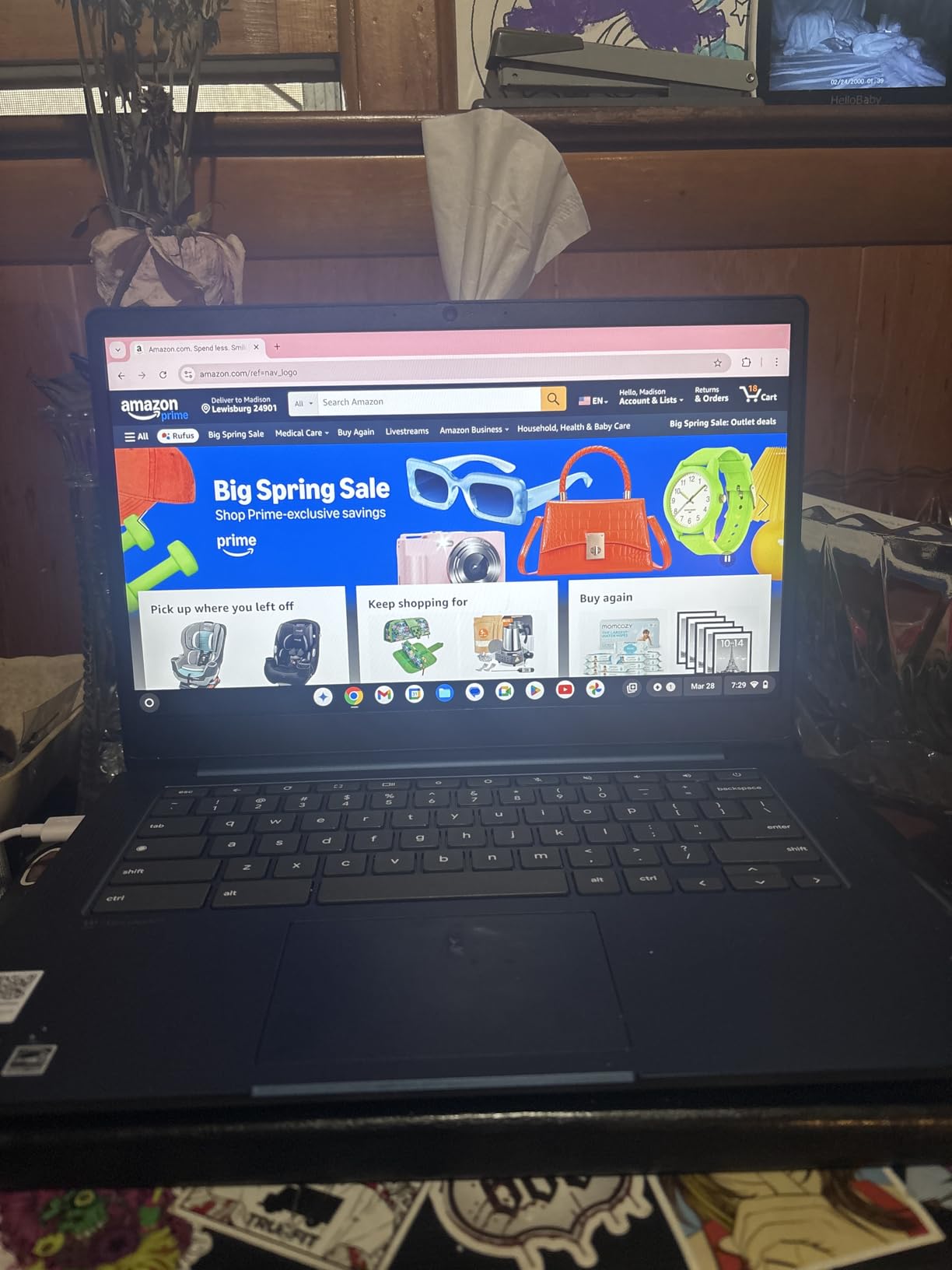 Lenovo Flagship Chromebook, 14'' FHD Touchscreen Slim Thin Light Laptop Computer, 8-Core MediaTek Kompanio 520 Processor, 4GB RAM, 64GB eMMC, WiFi 6,Chrome OS, Abyss Blue - Customer Photo 4