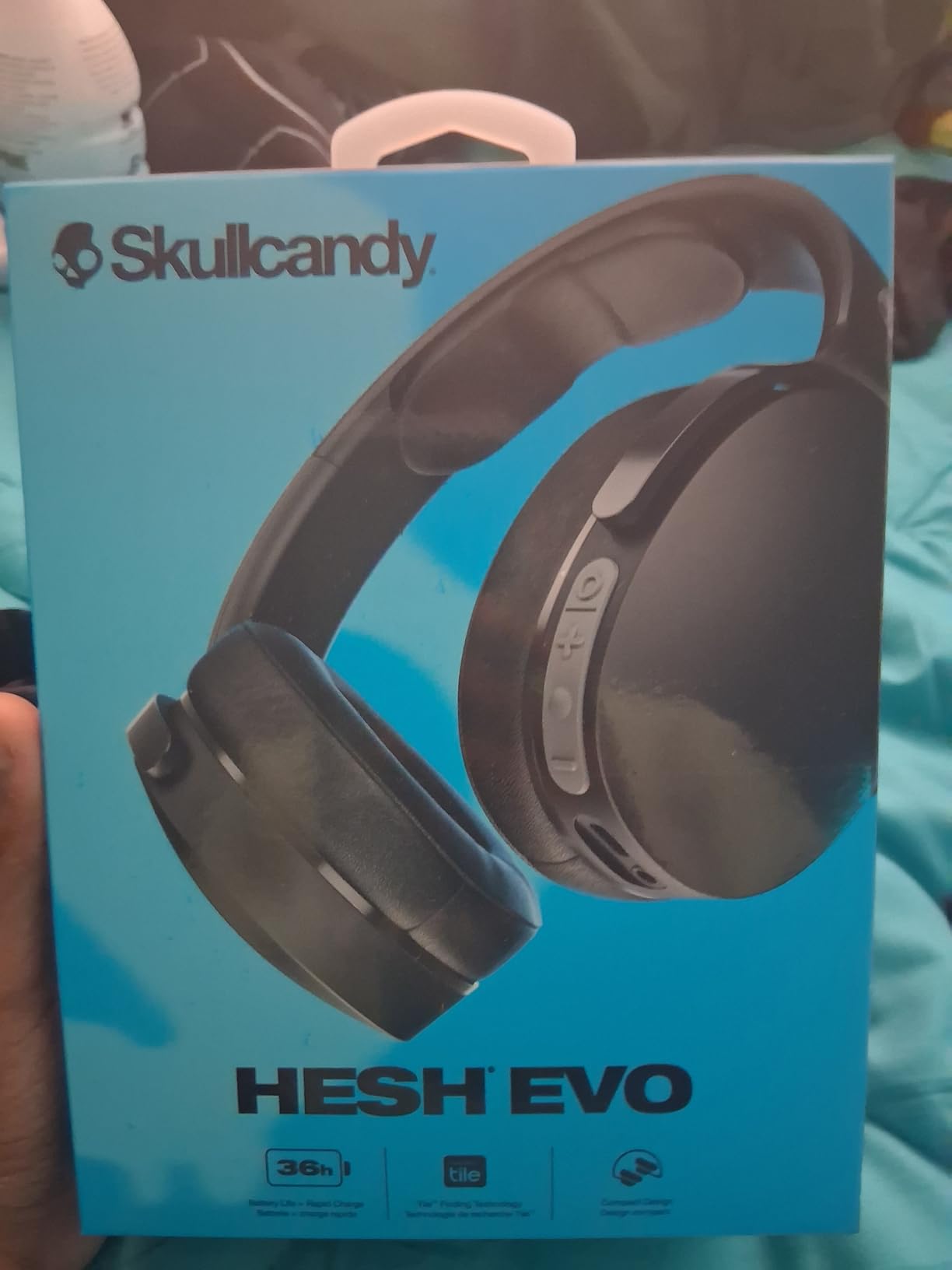 Skullcandy Hesh Evo Wireless Over-Ear Bluetooth Headphones with Extra USB-C Charging Cable, Noise Isolating, 36 Hours Battery, Foldable Lightweight Design, Microphone for iPhone Android - True Black - Customer Photo 1