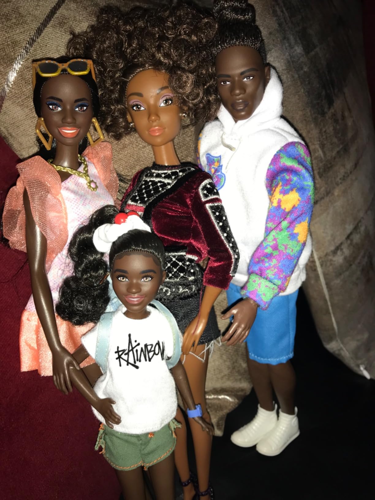 Barbie Fashionistas Doll #216 with Tall Body & Black Hair in Low Ponytail in Pink & Peach Party Dress, 65th Anniversary Collectible Toy Customer Review Barbie Fashionistas Doll #216 with Tall Body & Black Hair in Low Ponytail in Pink & Peach Party Dress, 65th Anniversary Collectible Toy - Customer Photo 5