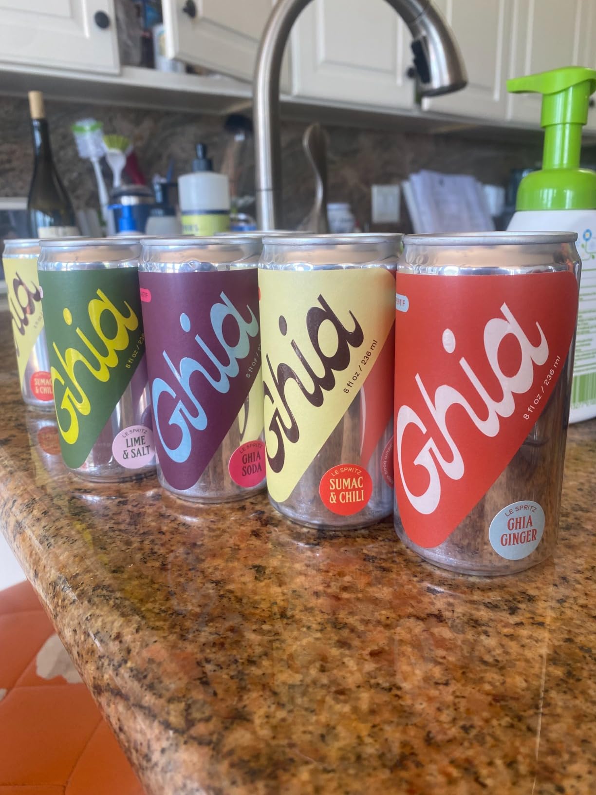 Ghia Non-Alcoholic Le Spritz | Variety 12-Pack | Canned Mocktail & Cocktail Mixer, Zero Proof Sparkling Apéritif with Soothing Herbal Extracts | No Sugar, No Artificial Flavors, Caffeine-Free (Lime & Salt, Soda, Ginger) - Customer Photo 1