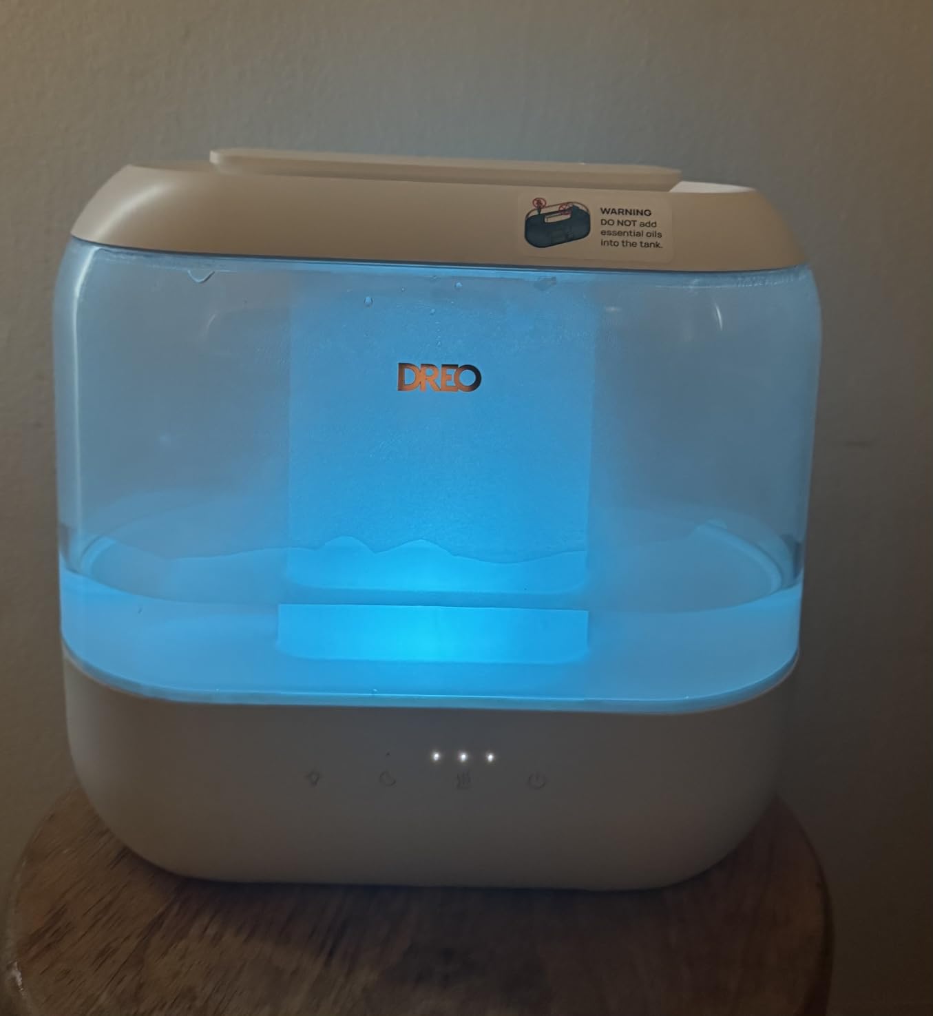 Dreo Humidifiers for Bedroom, 4L Top Fill for Large Room, 36H Runtime, 28 dB Quiet Supersized Cool Mist Air Humidifier for Baby Nursery, Plants, Indoor, Night Light, Easy to Clean & Fill - Customer Photo 1