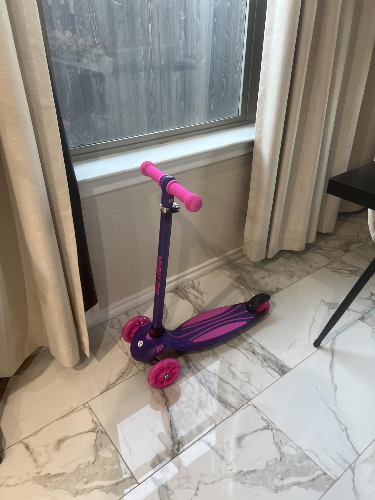 Gotrax KS1 Kids Kick Scooter, LED Lighted Wheels and 3 Adjustable Height Handlebars, Lean-to-Steer & Widen Anti-Slip Deck, 3 Wheel Scooter for Boys & Girls Ages 2-8 and up to 110 Lbs - Customer Photo 2