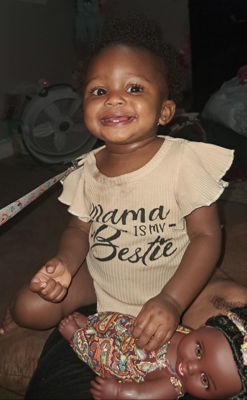 Nice2you Black Baby Doll, 10 inch American African Girl Doll with Dress, Realistic Reborn for Kids Aged 2 3 4 5 6, Silicone Small Toy Curly Hair Birthday Gift, Brown, BD-1 Customer Review Nice2you Black Baby Doll, 10 inch American African Girl Doll with Dress, Realistic Reborn for Kids Aged 2 3 4 5 6, Silicone Small Toy Curly Hair Birthday Gift, Brown, BD-1 - Customer Photo 1