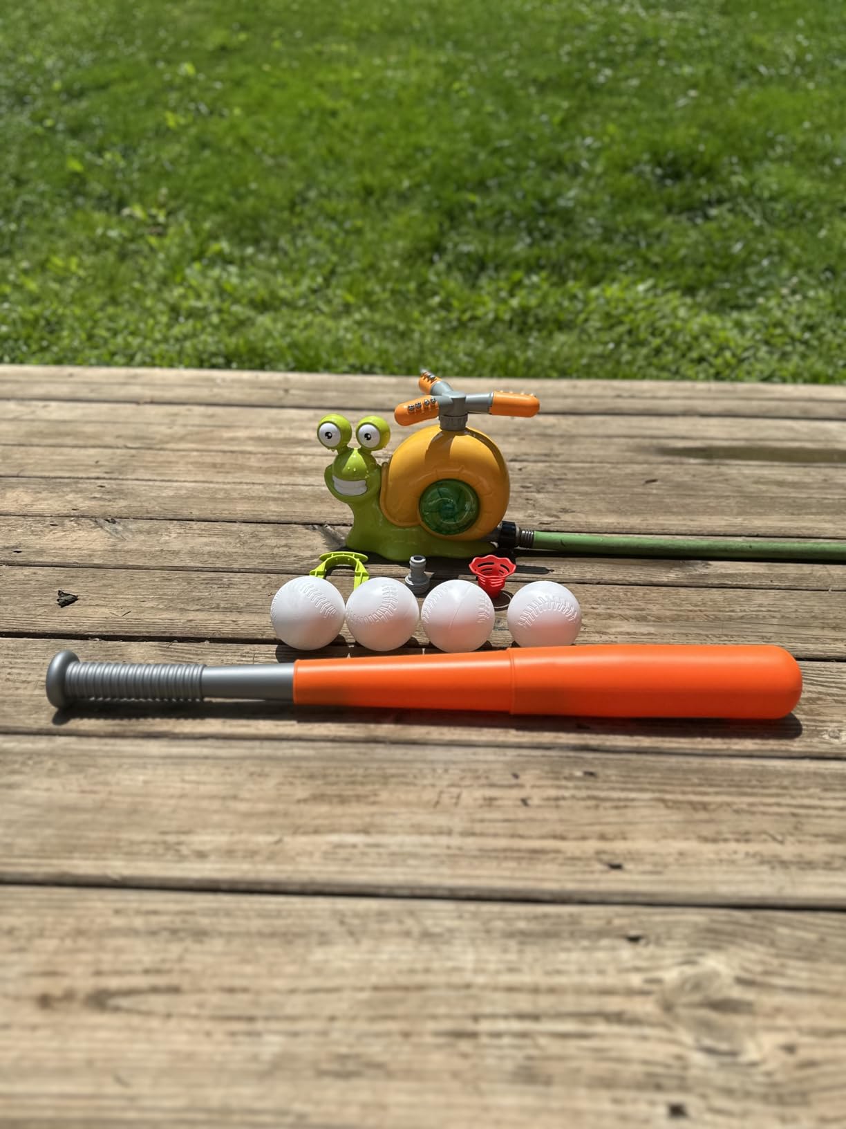 Water Rocket Sprinkler for Kids, Outdoor Sprinkler Rocket Launcher Toy for Backyard, Summer Water Toys for Kids Ages 3-12, Fun Water Powered Rocket Toy (Yellow-4) - Customer Photo 1