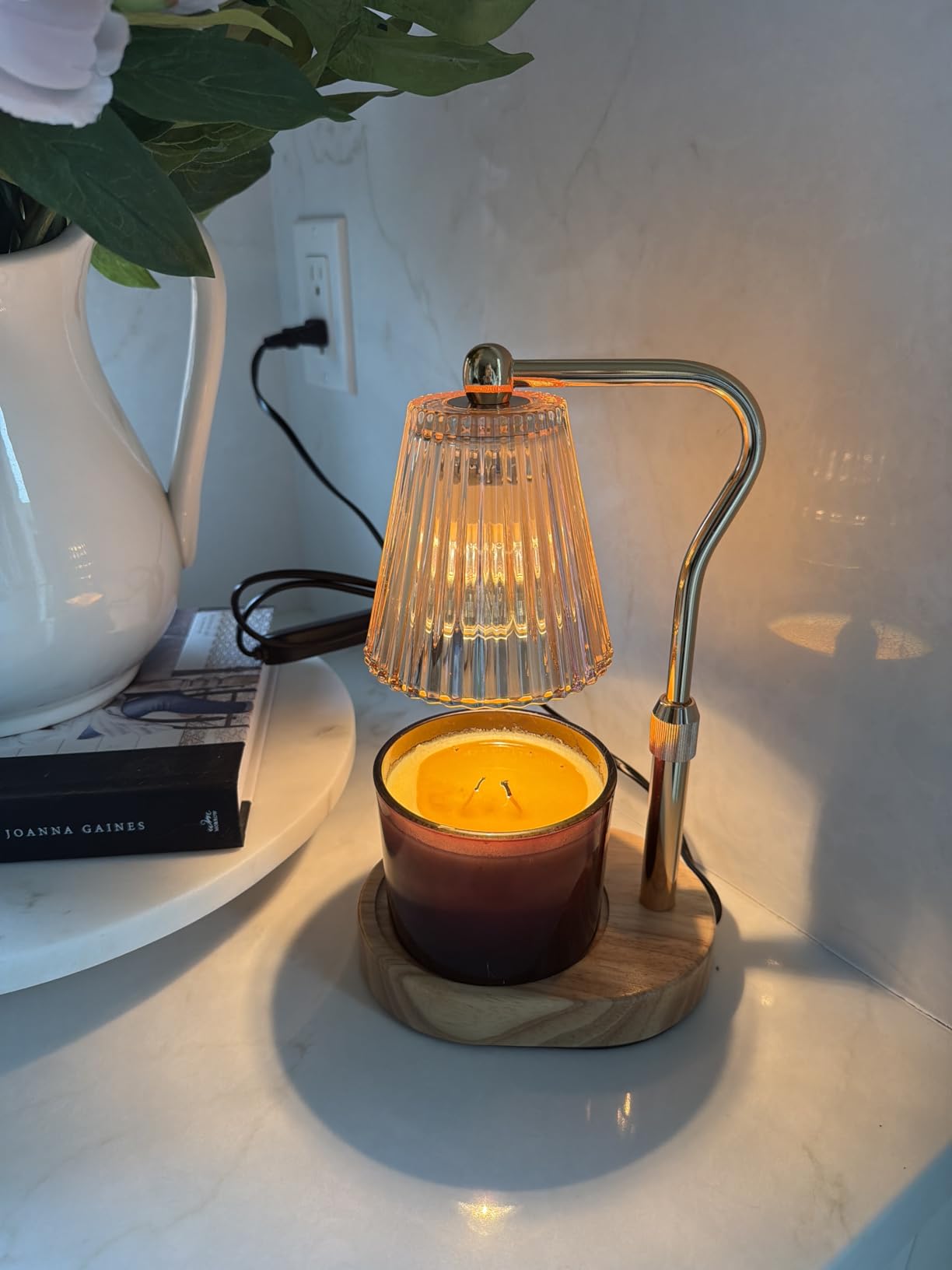Candle Warmer Lamp with Timer Dimmer Adjustable Height for New Home Bedroom,Mothers Day Gifts,Vintage Home Decor for Scented Jar - Customer Photo 1