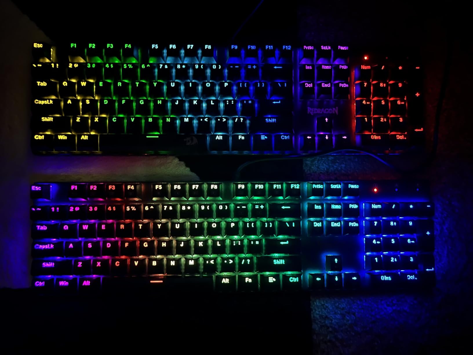 Redragon Mechanical Gaming Keyboard Wired, 11 Programmable Backlit Modes, Hot-Swappable Red Switch, Anti-Ghosting, Double-Shot PBT Keycaps, Light Up Keyboard for PC Mac - Customer Photo 2