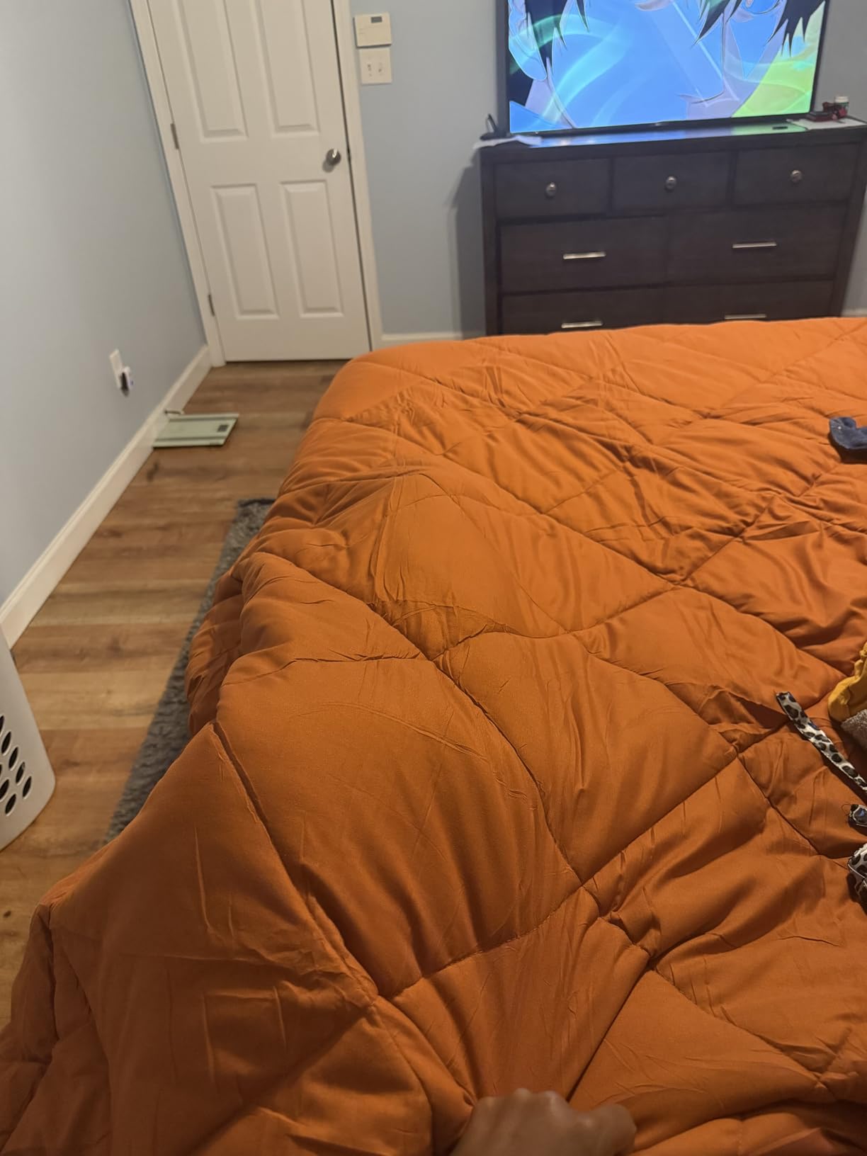 Love's cabin Full Comforter Set Black, 7 Pieces Full Bed in a Bag, All Season Full Bedding Sets with 1 Comforter, 1 Flat Sheet, 1 Fitted Sheet, 2 Pillowcase and 2 Pillow Sham - Customer Photo 1