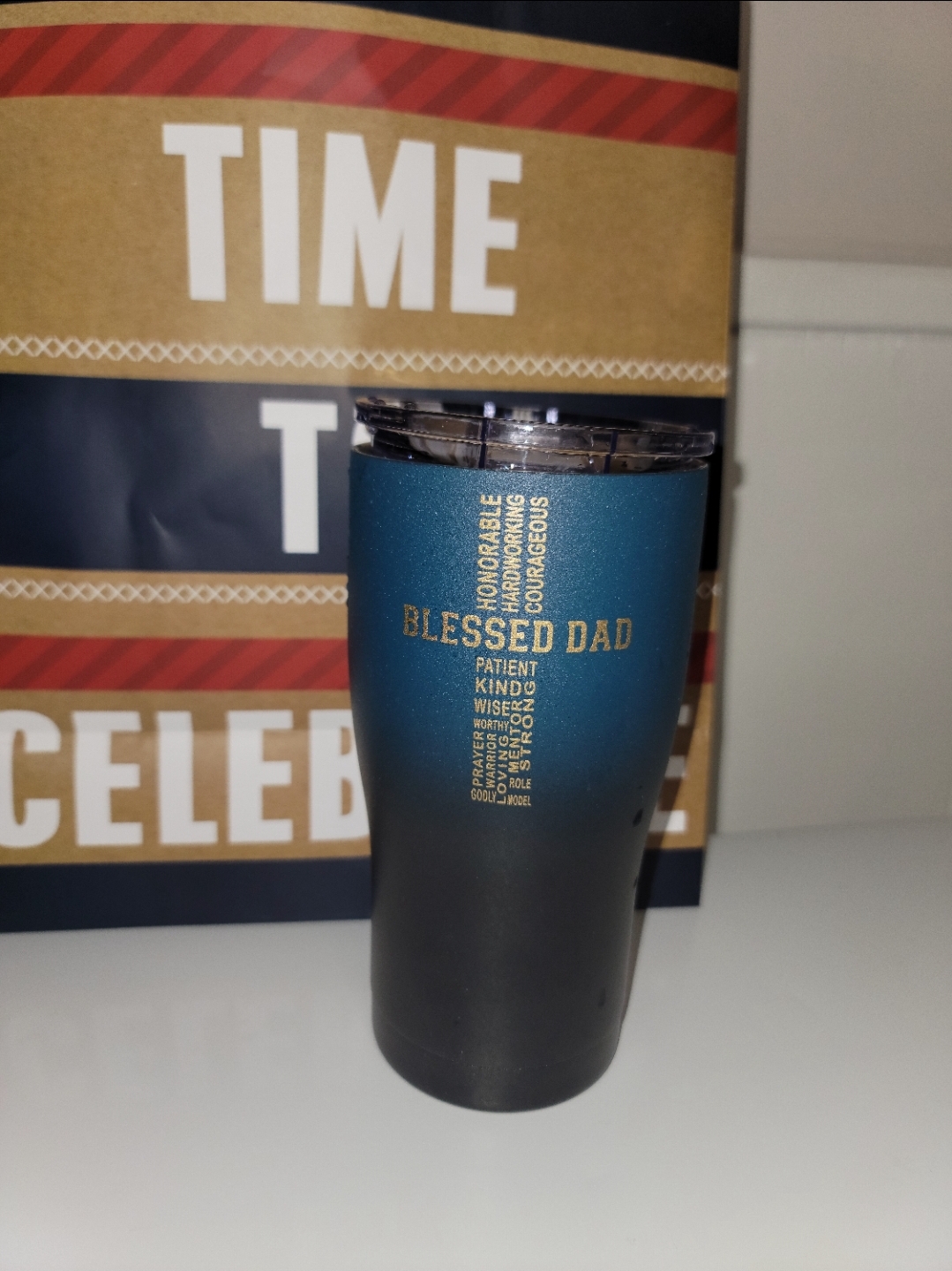 20 OZ Best Dad Ever Stainless Steel Tumbler: Unique Gift Idea for Men, Husband, Father - Christmas, Anniversary, Birthday; Eco-Friendly, Spill-Proof & Insulated for Perfect Temperature - Customer Photo 2