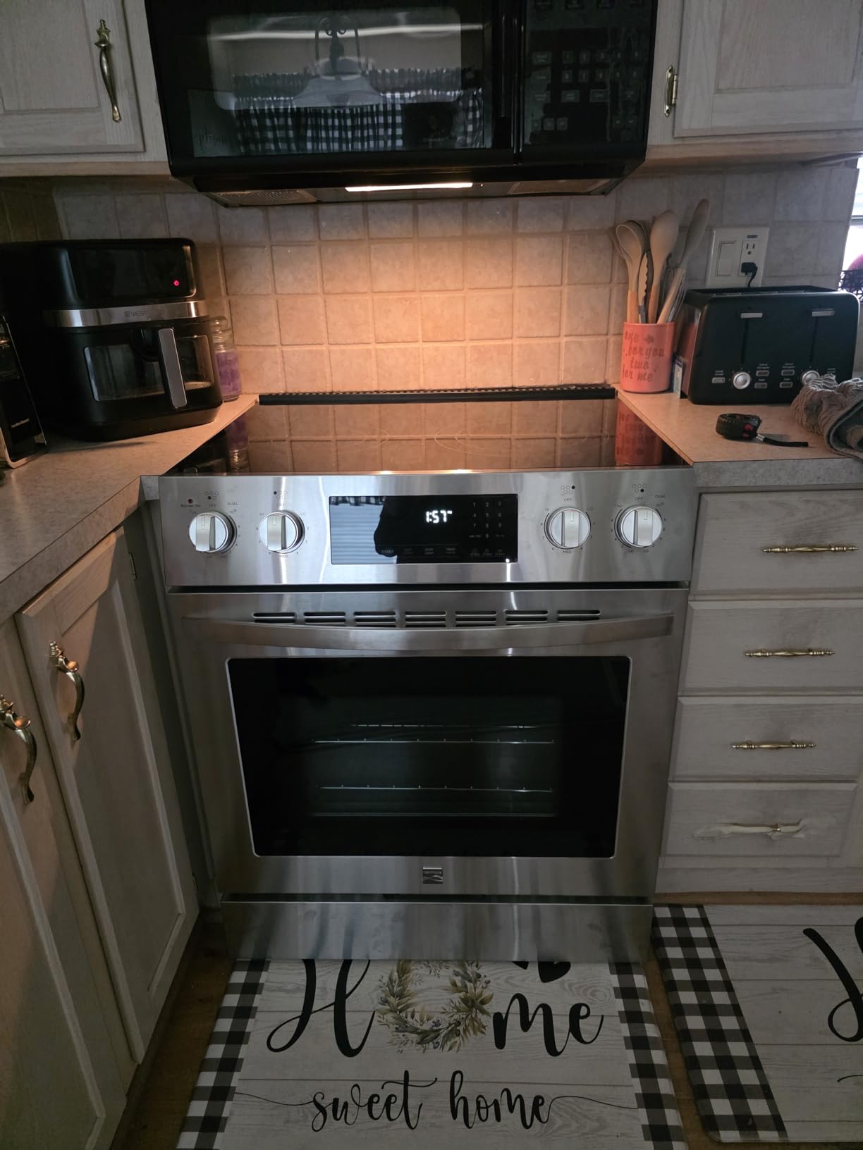 Kenmore Front Control Electric Range Oven with 5 Cooktop Elements with 7 Cooking Power Options, True Convection, Steam and Self Clean, Freestanding Oven, 4.8 cu. ft. Capacity Stainless Steel - Customer Photo 1