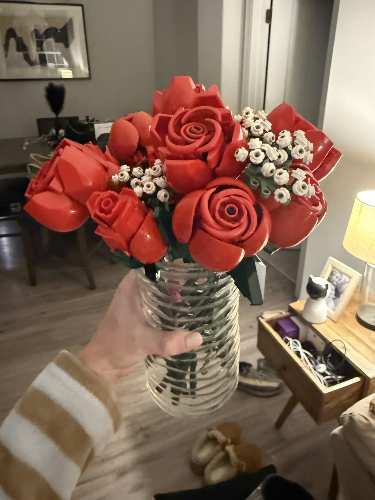 LEGO Botanicals Bouquet of Roses Artificial Flowers - Fake Red Roses Building Set for Adults, Ages 18+ - Gifts for Anniversary for Women & Men - Home Decor for Table Display - 10328 - Customer Photo 1