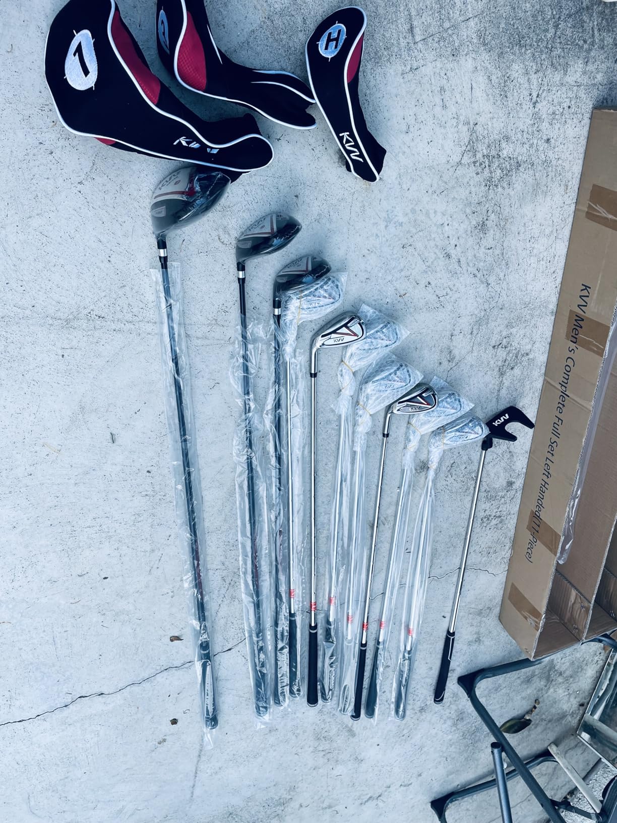 KVV Men's Golf Clubs Package Set, 11-Club Complete Set with/Without Stand Bag/7-Piece Irons (5~P#), Right Handed/Left Handed Customer Review KVV Men's Golf Clubs Package Set, 11-Club Complete Set with/Without Stand Bag/7-Piece Irons (5~P#), Right Handed/Left Handed - Customer Photo 2