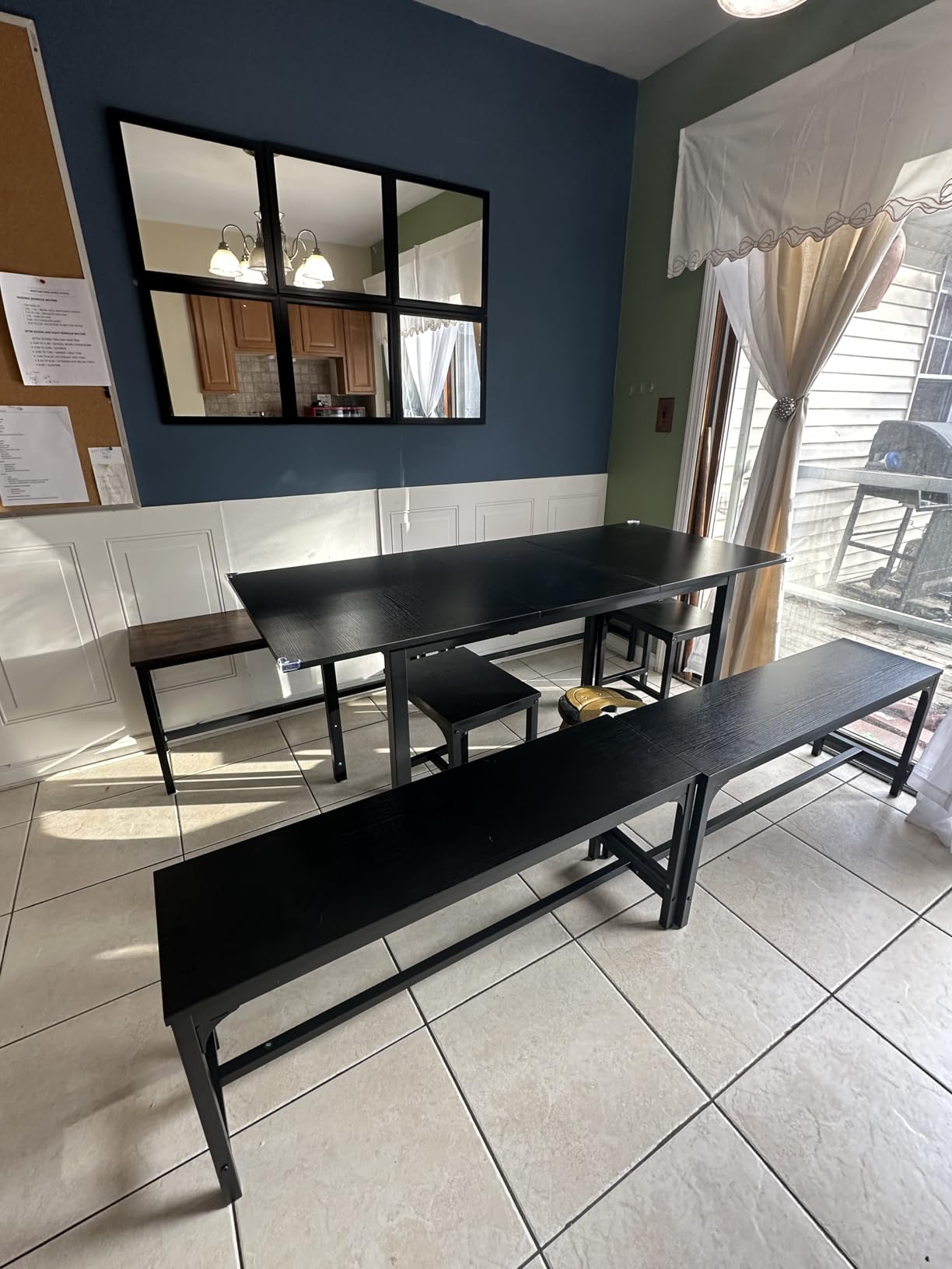 Feonase 5-Piece Dining Table Set for 4-8 People, 63