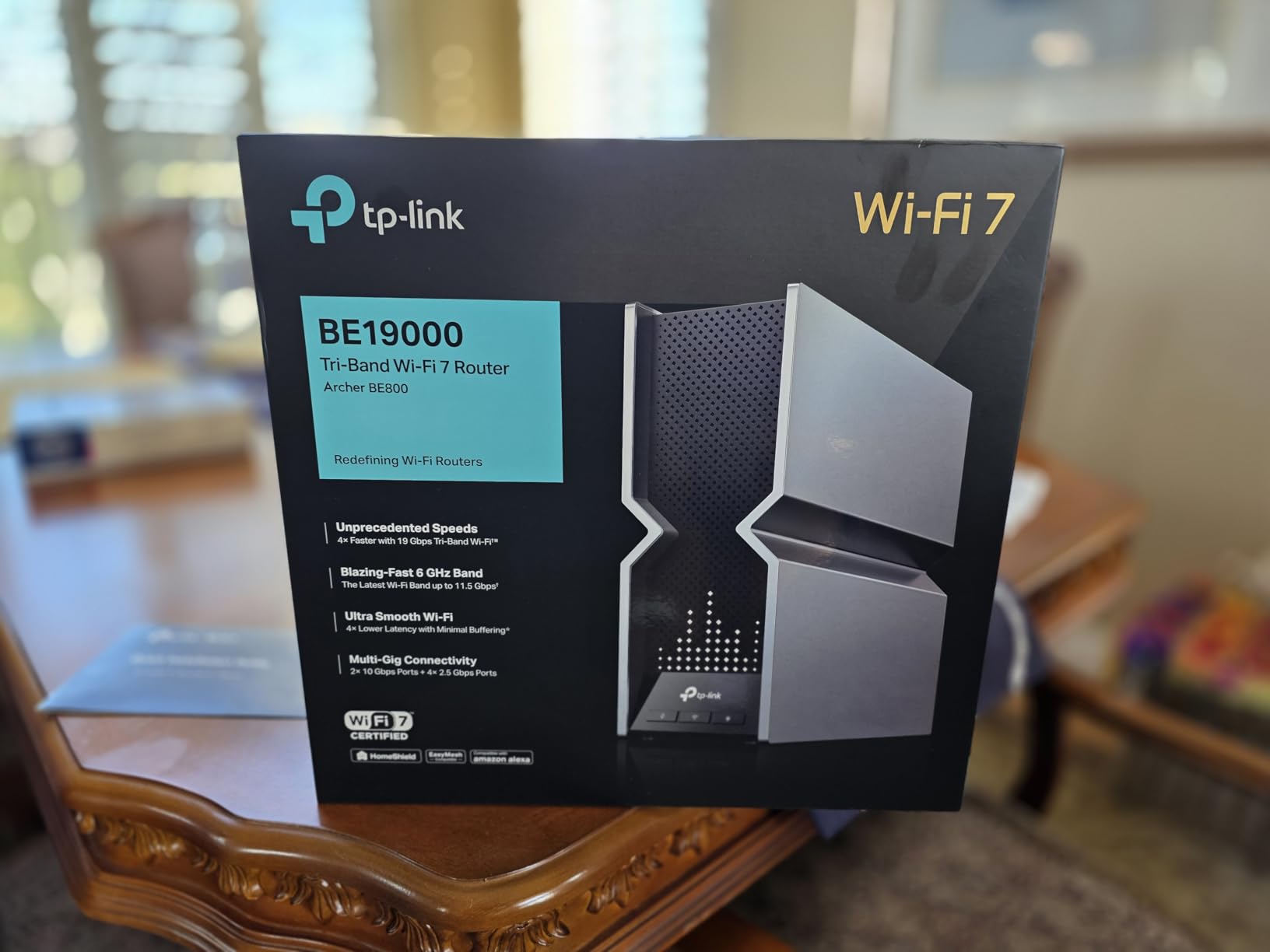 TP-Link Tri-Band BE9300 WiFi 7 Router (Archer BE550) - 6-Stream, Full 2.5G Ports w/ 6 Internal Antennas, Up to 2,000 Sq Ft, Add Easy-Mesh Device for Extended Coverage, VPN Support, Free Expert Support, 9.3Gbps, 2.5G Port - Customer Photo 1