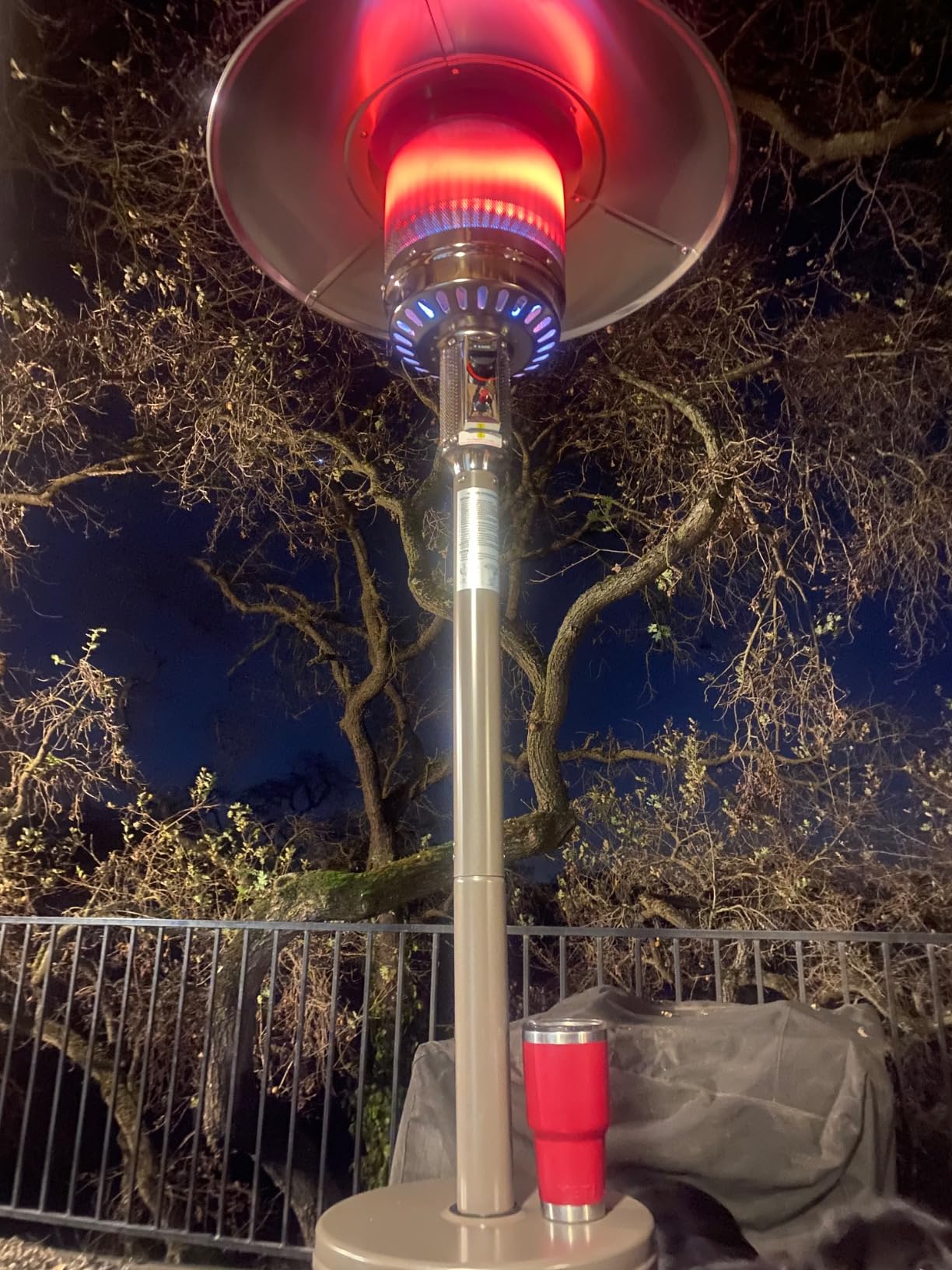 Hykolity 50,000 BTU Propane Patio Heater with Table Design, Stainless Steel Burner, Triple Protection System, Wheels, Outdoor Heaters for Patio, Garden, Commercial and Residentia, Black - Customer Photo 3