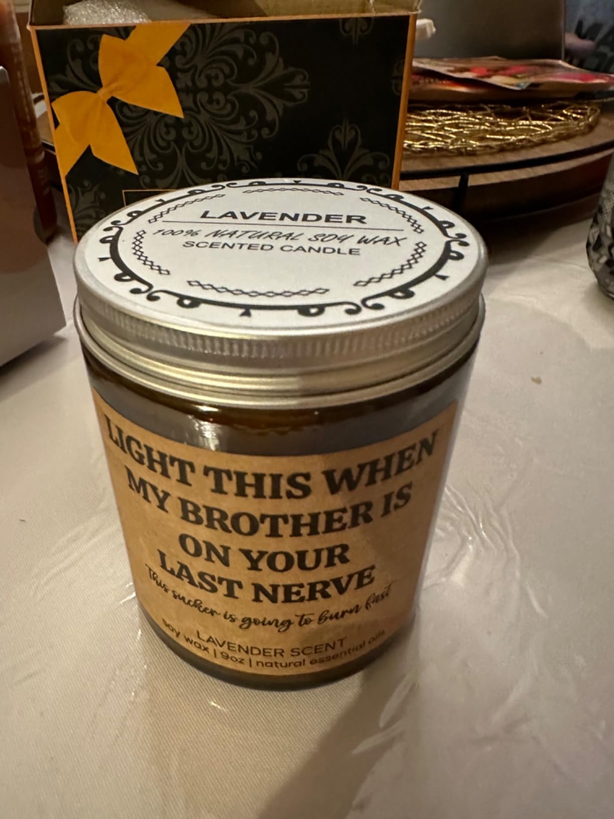 GSPY Scented Candle, Sister in Law Gifts - Birthday Gifts for Sister in Law, Brother - Funny Wedding, Bridal Shower, Christmas, Happy Birthday Present for SIL, Brothers Girlfriend, Future SIL, Bride - Customer Photo 1