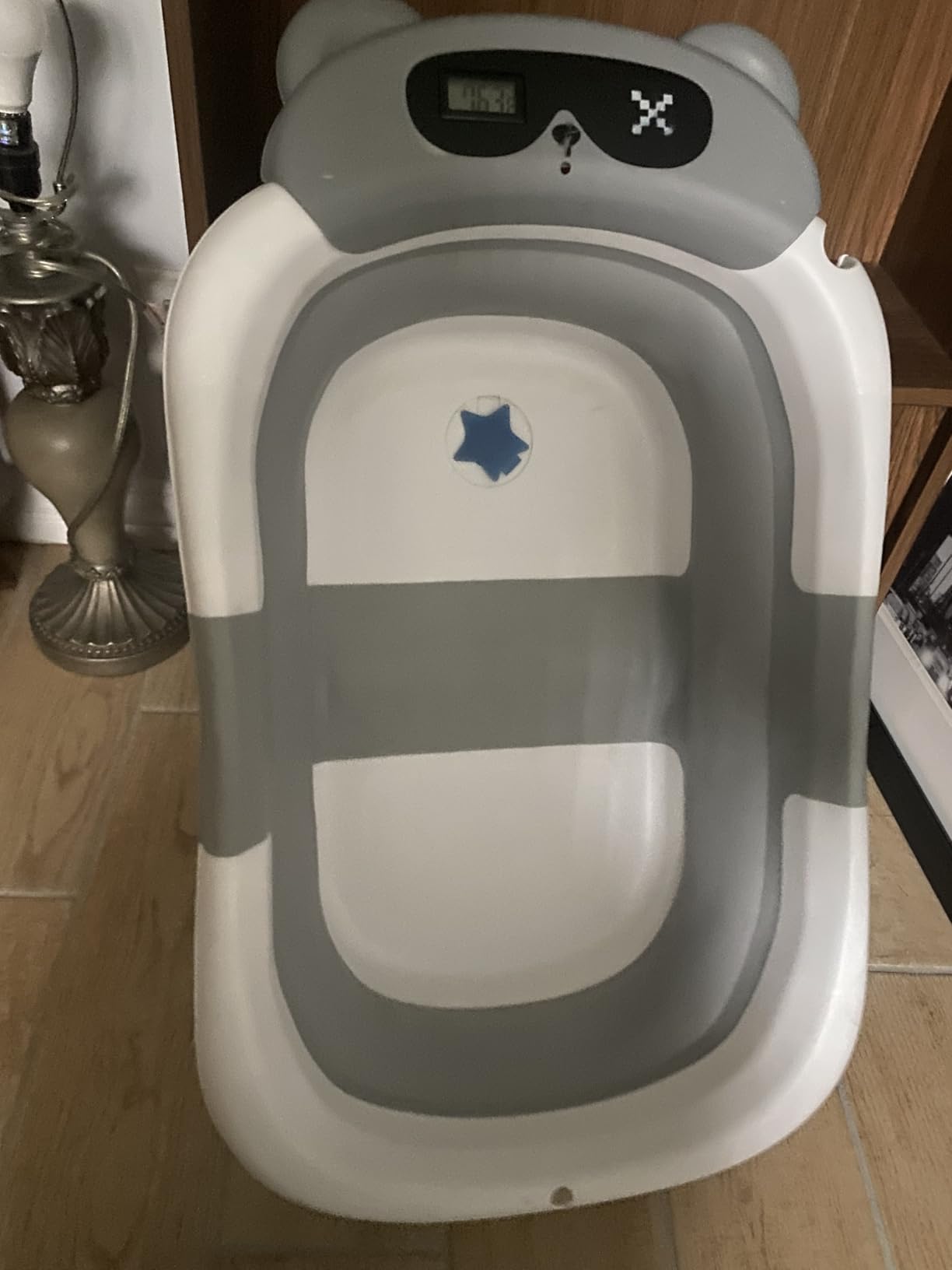 AVIDOR Baby Bathtub,Collapsible Bathtub for Newborn to Toddler,Durable Essential Infant Bath Tub,Portable Travel Baby Tub with Soft Cushion,No-Slip Hanging and Detachable(Grey) - Customer Photo 1