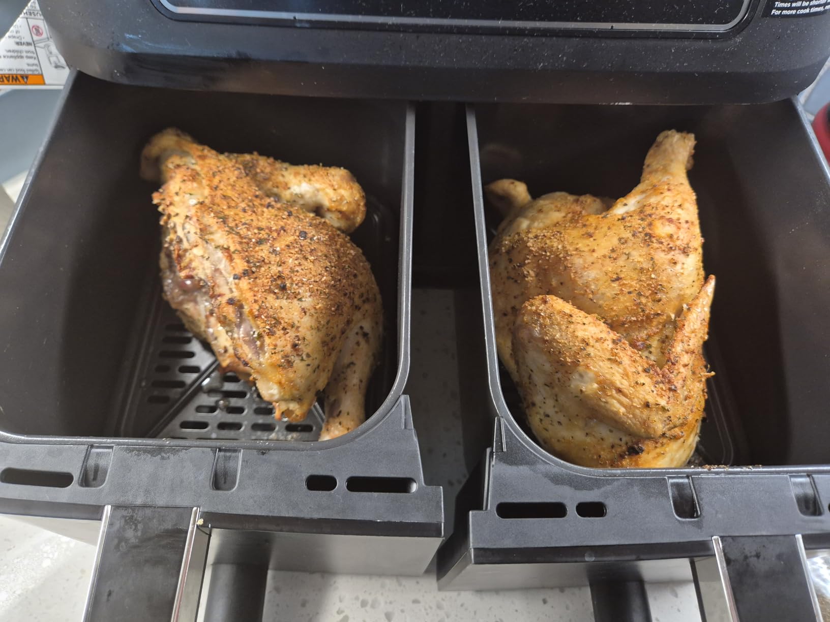 Ninja | Air Fryer | Finish Cooking Multiple Foods at the Same Time | 6-in-1 (Air Fry, Broil, Roast, Keep Warm, Dehydrate, Bake) | Fit up to 8lb Chicken Wings in the two 5 QT Baskets | DZ302 Customer Review Ninja | Air Fryer | Finish Cooking Multiple Foods at the Same Time | 6-in-1 (Air Fry, Broil, Roast, Keep Warm, Dehydrate, Bake) | Fit up to 8lb Chicken Wings in the two 5 QT Baskets | DZ302 - Customer Photo 2