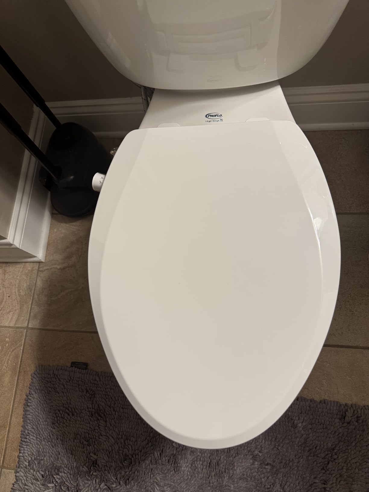 Elongated Bidet Toilet Seat with Quiet-Close, Non-Electric Bidet Mode with Dual Nozzles, Fit Elongated Toilet Seat, Adjustable Water Pressure with Brass inlet (Elongated) - Customer Photo 2
