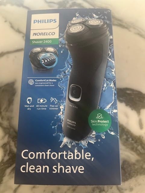Philips Norelco Shaver 2400 Series, Wet and Dry Electric Shaver, Pop-up Trimmer, P-Cap, Deep Black, Model X3001/90 - Customer Photo 1