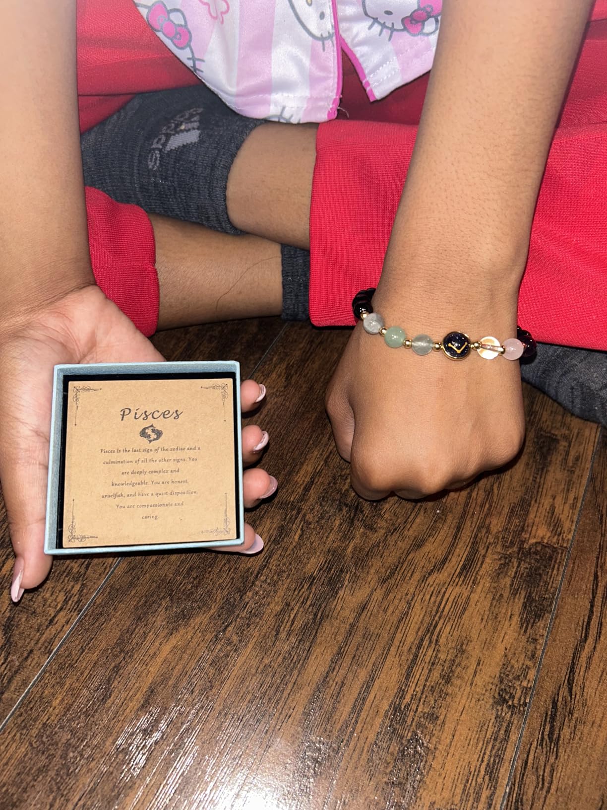 GolbalJew Zodiac Bracelets for Women 12 Constellations Healing Crystal Stone Beads Bracelet Birthday Zodiac Gifts Horoscope Spiritual Bracelet - Customer Photo 2