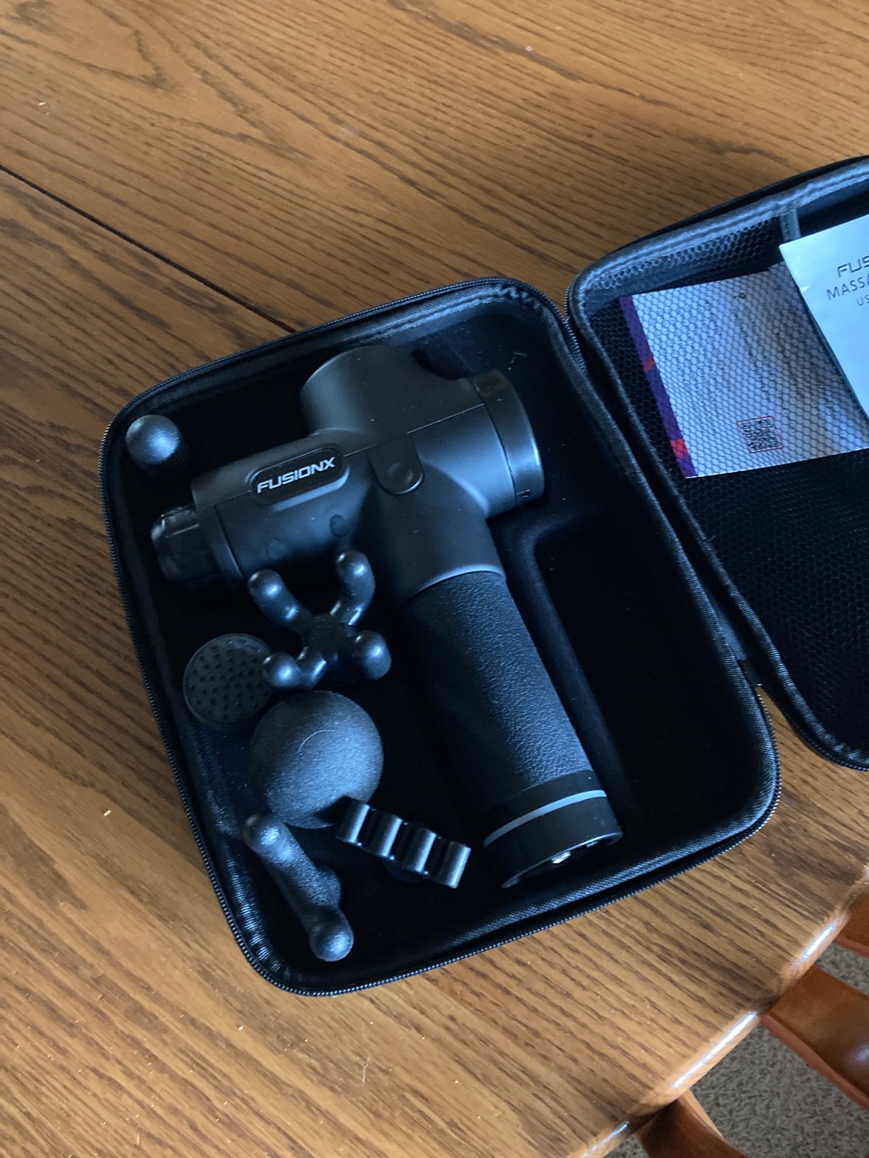 Fusion Black Pro Deep Tissue Massage Gun for Athletes - Percussion Massager for Pain Relief, Muscle Therapy and Relaxation - Customer Photo 1