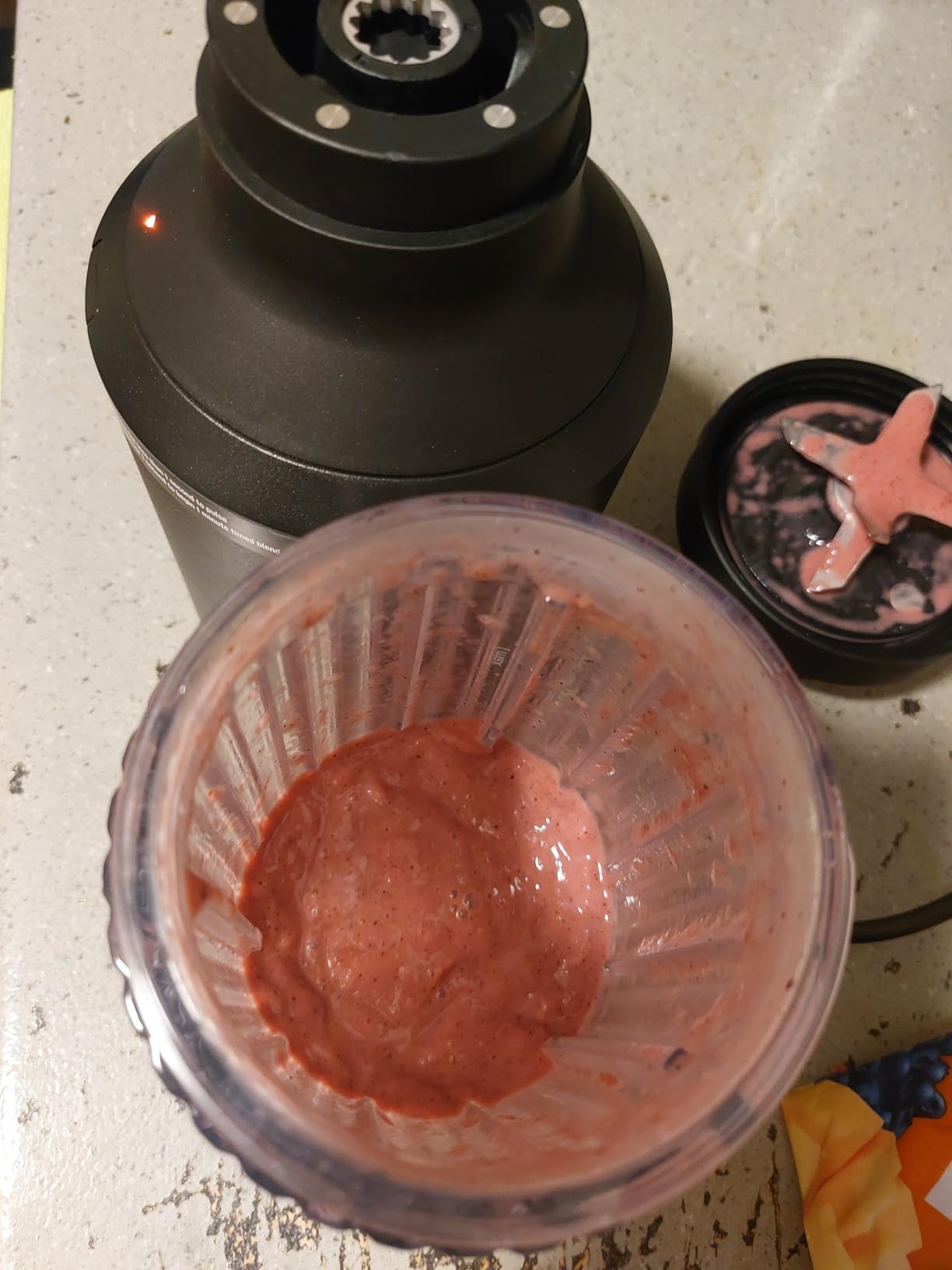 Beast Blender | Sleek Kitchen Countertop Design, Patented Blending Technology | Take Smoothies & Shakes To-Go with NEW Portable Straw Cap System (Pebble Grey) - Customer Photo 1