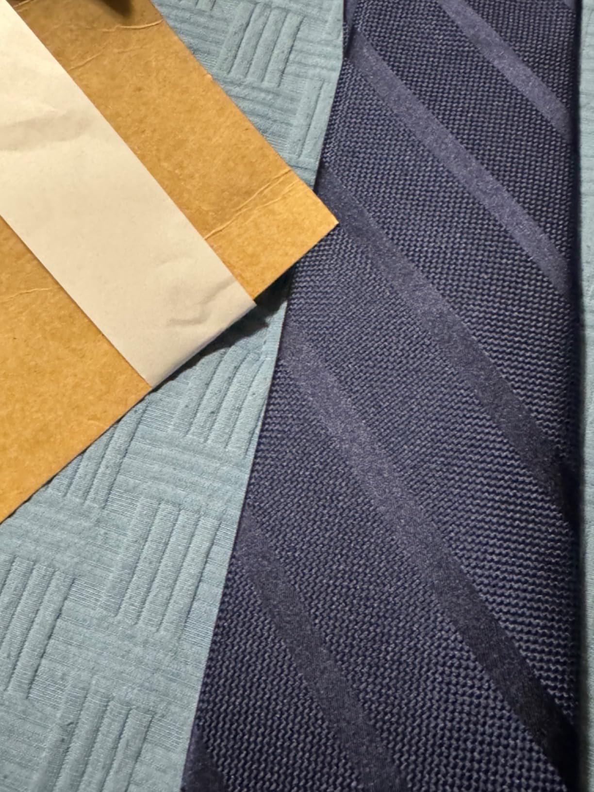 Men's Classic Solid Textured Stripe Tie - Customer Photo 3