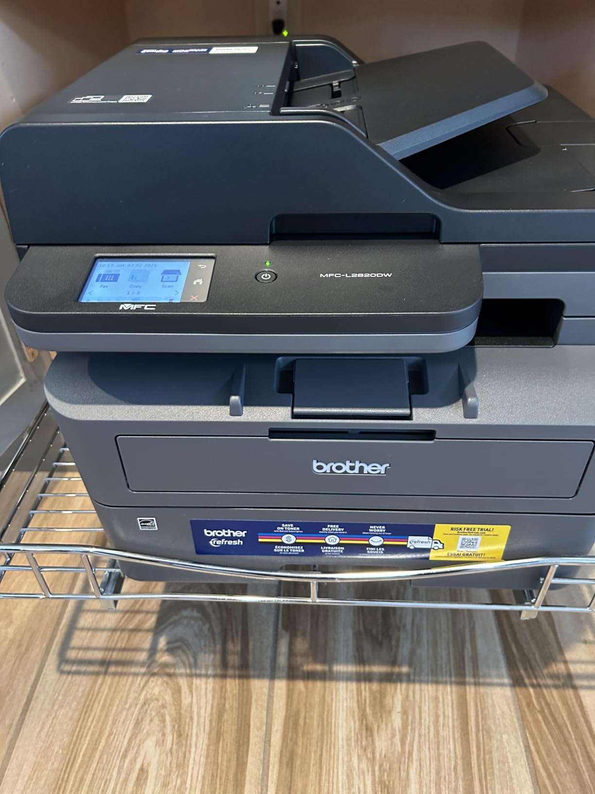 Brother MFC-L2820DW Wireless Compact Monochrome All-in-One Laser Printer with Copy, Scan and Fax, Duplex, Black & White | Includes Refresh Subscription Trial(1), Works with Alexa - Customer Photo 1