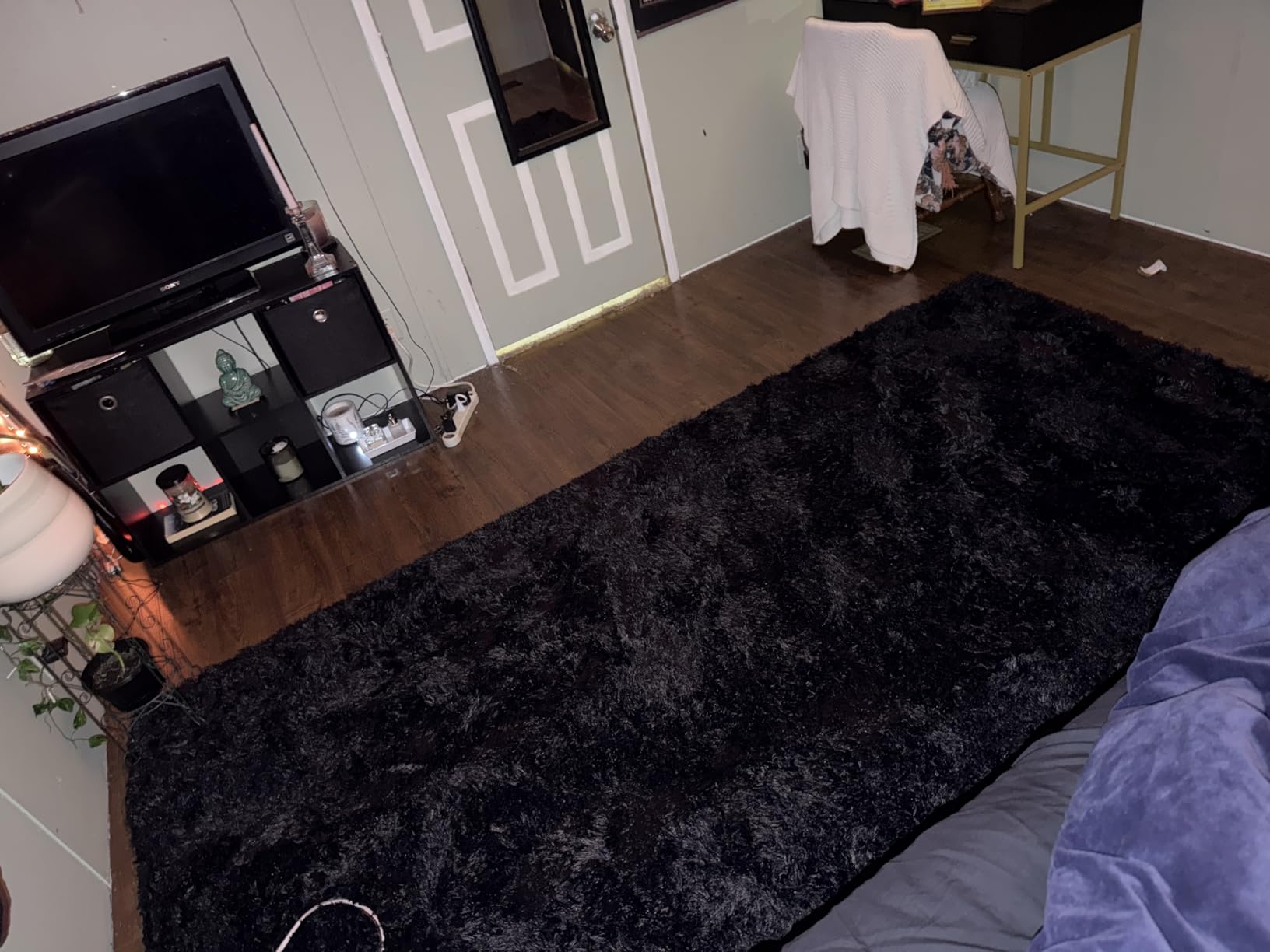 8x10 Fluffy Area Rugs for Living Room,Shag Area Rug for Bedroom,Black Soft Fuzzy Rug Non-Shedding Indoor Plush Carpet for Kids Bedroom Nursery Home Decor - Customer Photo 3