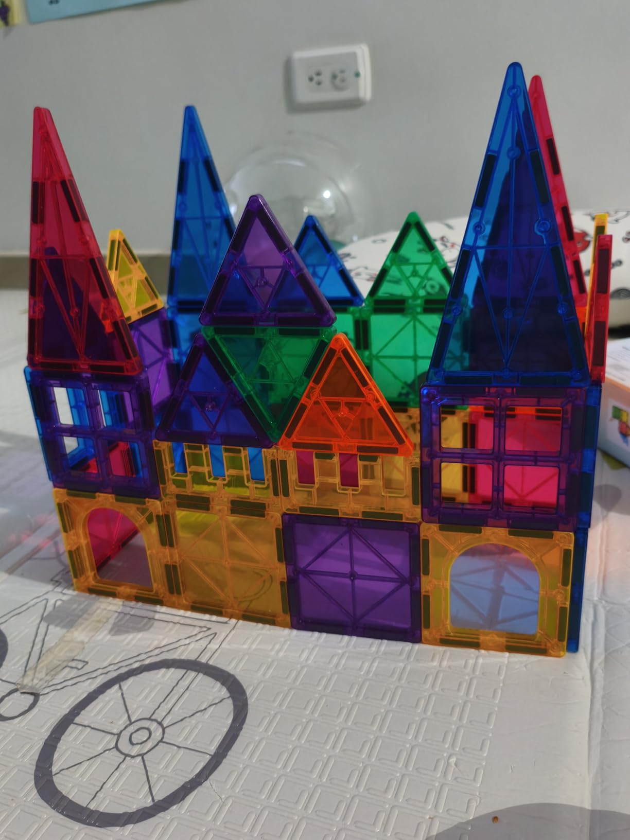 Coodoo Dinosaur Toys Magnetic Tiles - Magnet Building Blocks for Toddler Kids Toys STEM Sensory Outdoor Toy for 3+ Year Old Boys and Girls, Dinosaur World Creative Games Kids - Customer Photo 1